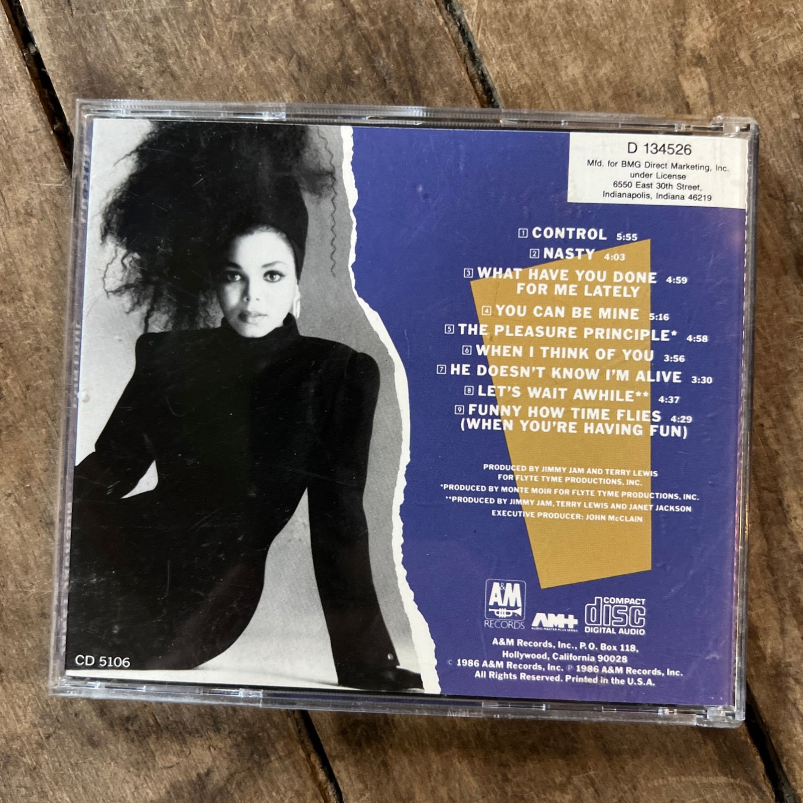 Janet Jackson - Control - 1986 A&M Records - CD Album
