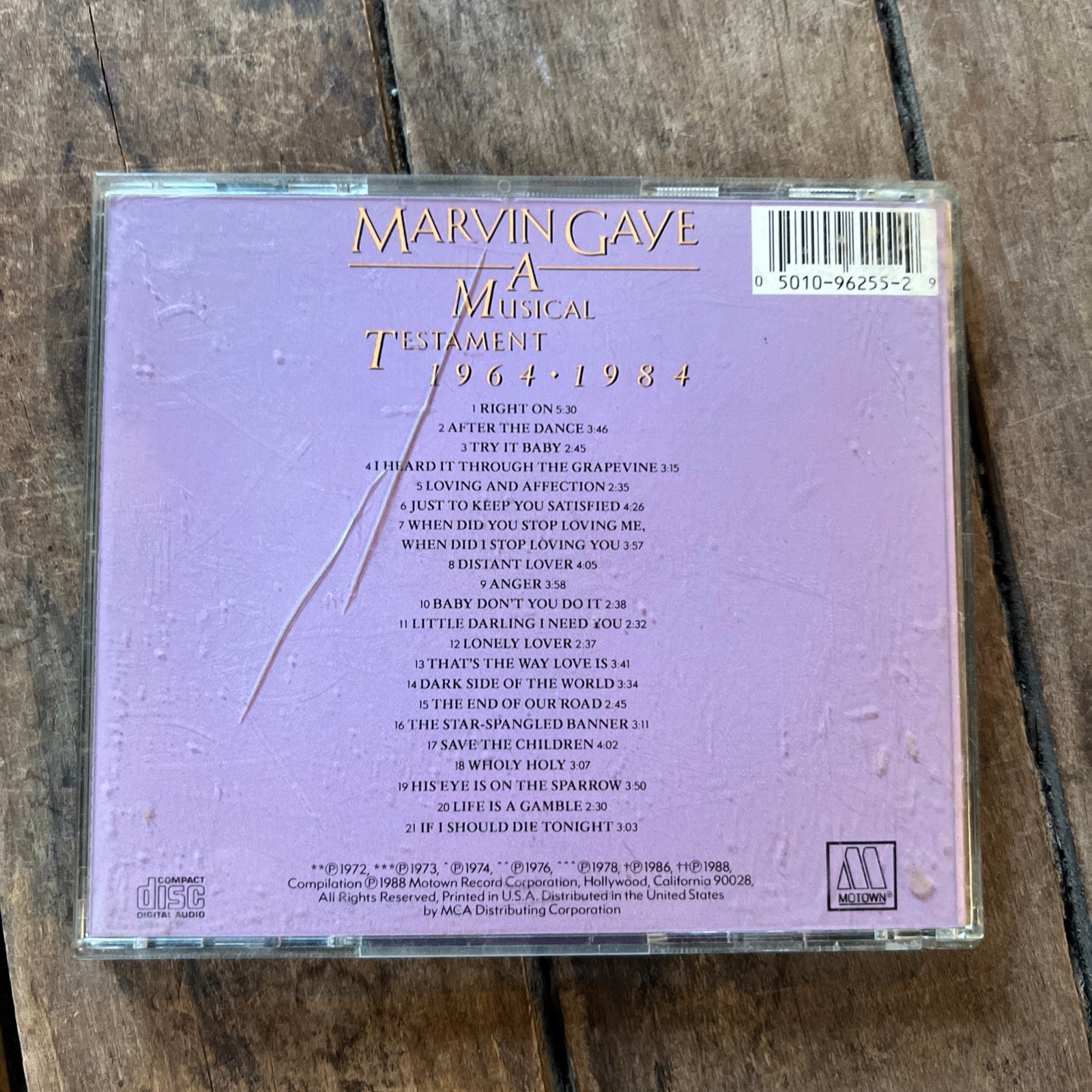 Marvin Gaye A Musical Testament 1964 - 1984 - Motown Records 1988 - CD Album