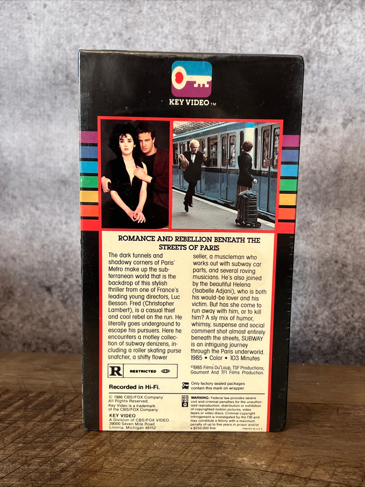 SUBWAY ( VHS 1985 ) Thriller / Comedy [R] Christopher Lambert - NOS
