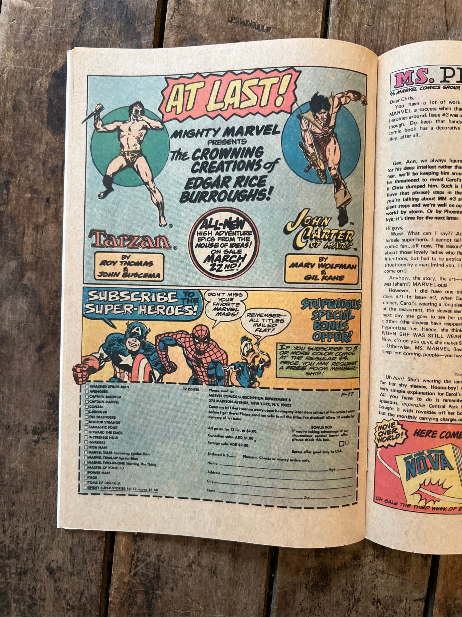 Ms. Marvel #6 (1977) Marvel Comics Group - 30 Cent Cover