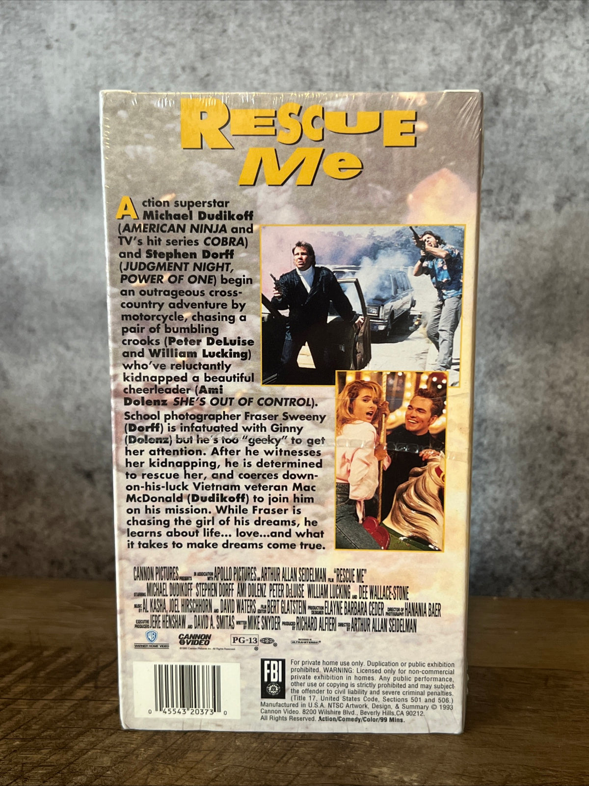 Rescue Me ( VHS 1992 ) Action / Comedy [R] Michael Dudikoff & Ami Dolenz - NOS
