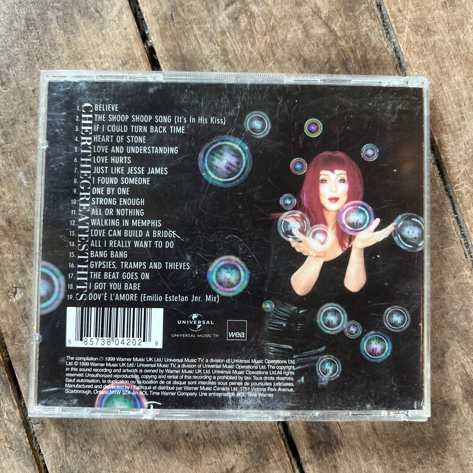 CHER Greatest Hits - 1999 Universal Music TV Records - CD Album