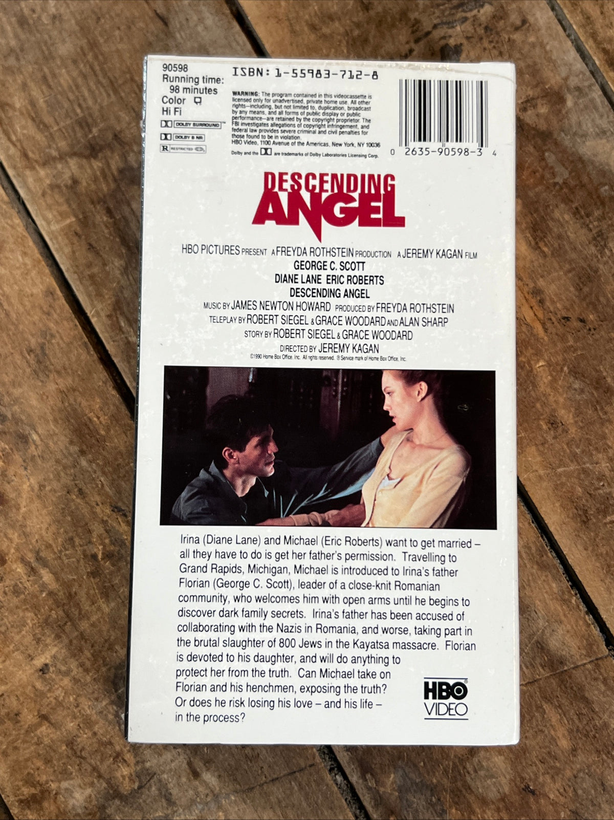 Descending Angel ( VHS 1990) Thriller /War [R] George C Scott & Diane Lane - NOS
