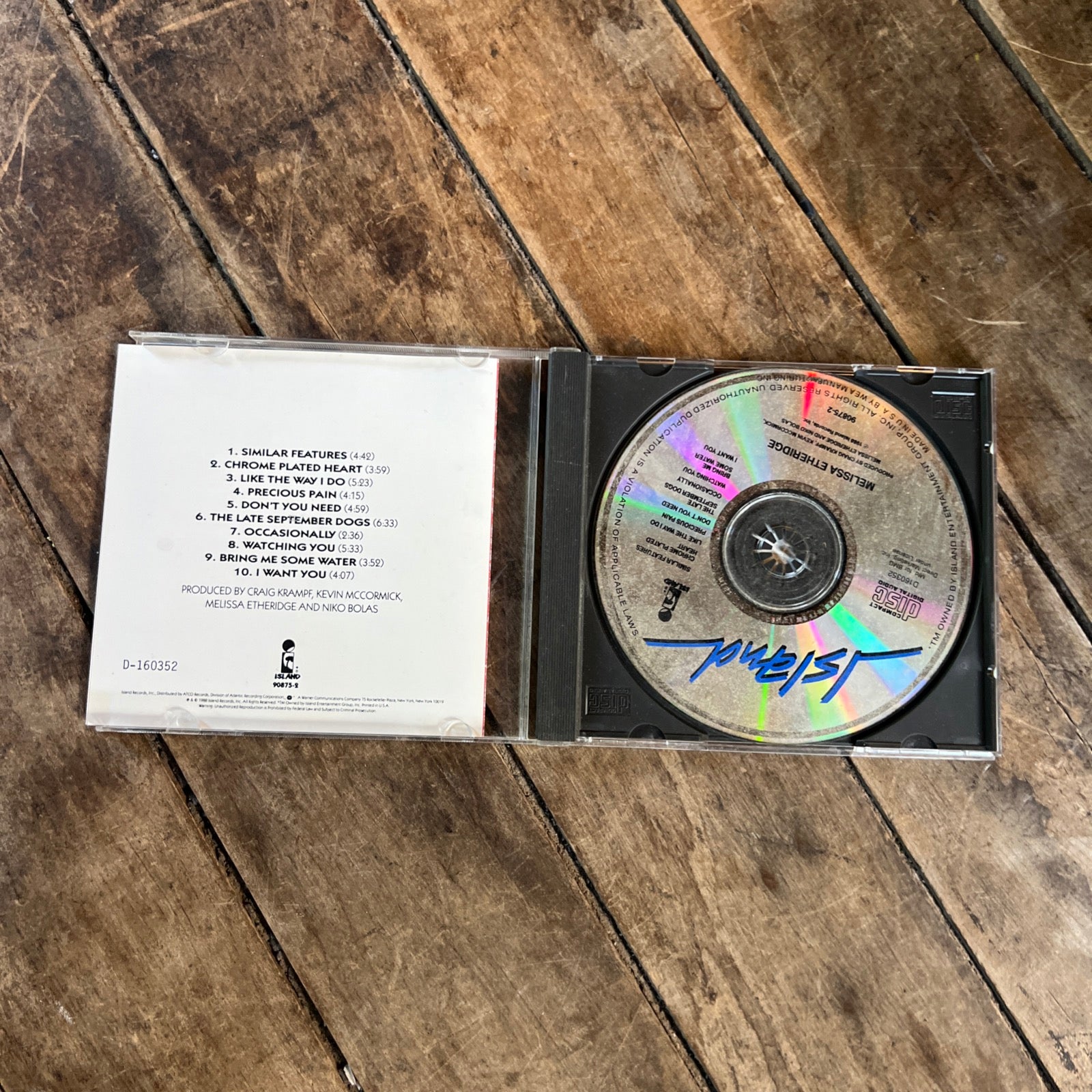 Melissa Etheridge - 1988 Island Records - CD Album