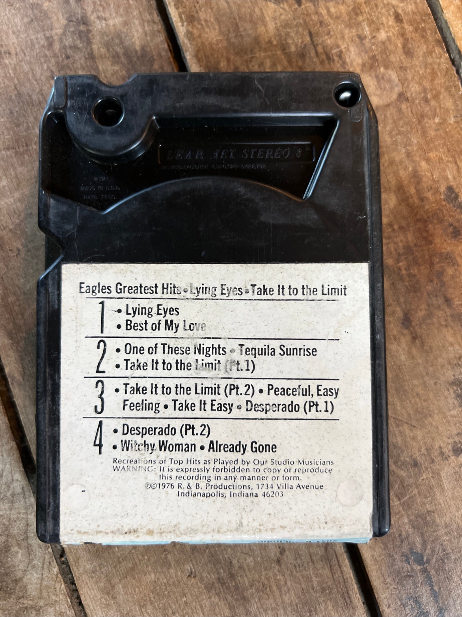Eagles (1971 - 1975) Greatest Hits - 1976 Asylum Records 8 Track Cartridge Album