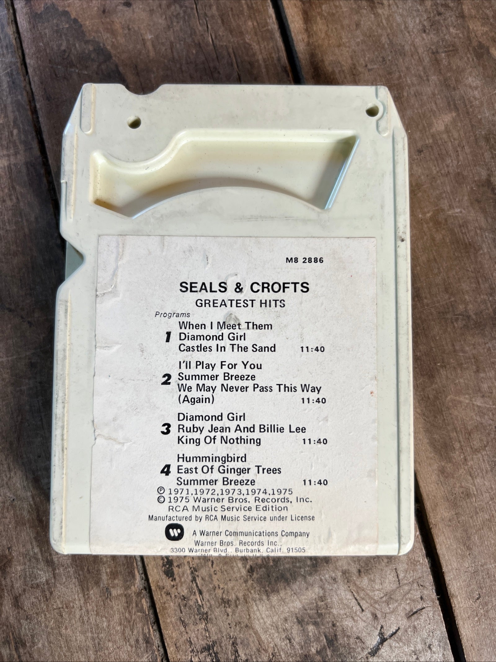Seals & Crofts Greatest Hits- 1975 Warner Bros Records - 8 Track Cartridge Album