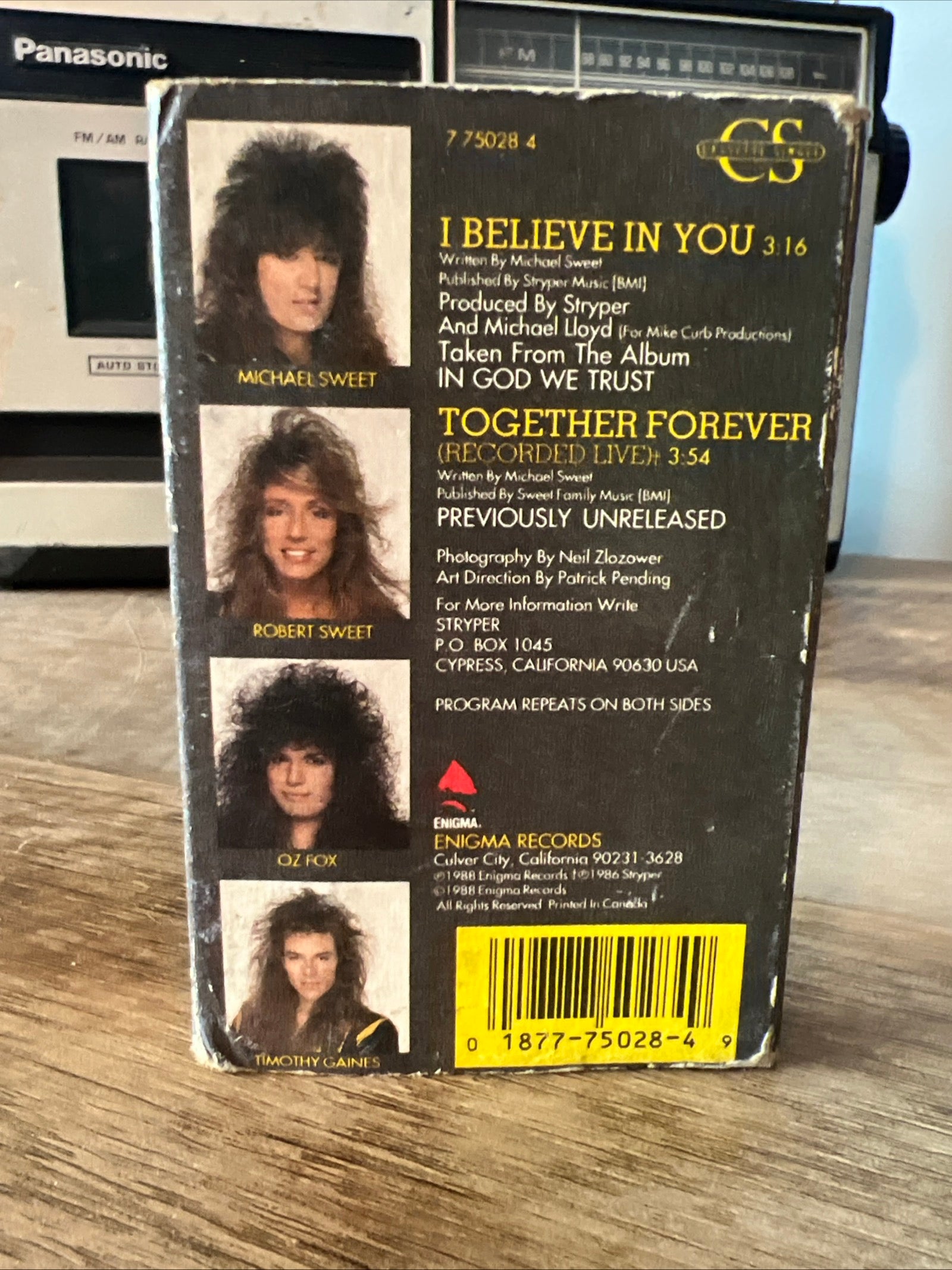 STRYPER - I Believe In You - 1988 Enigma Records - Cassette Single