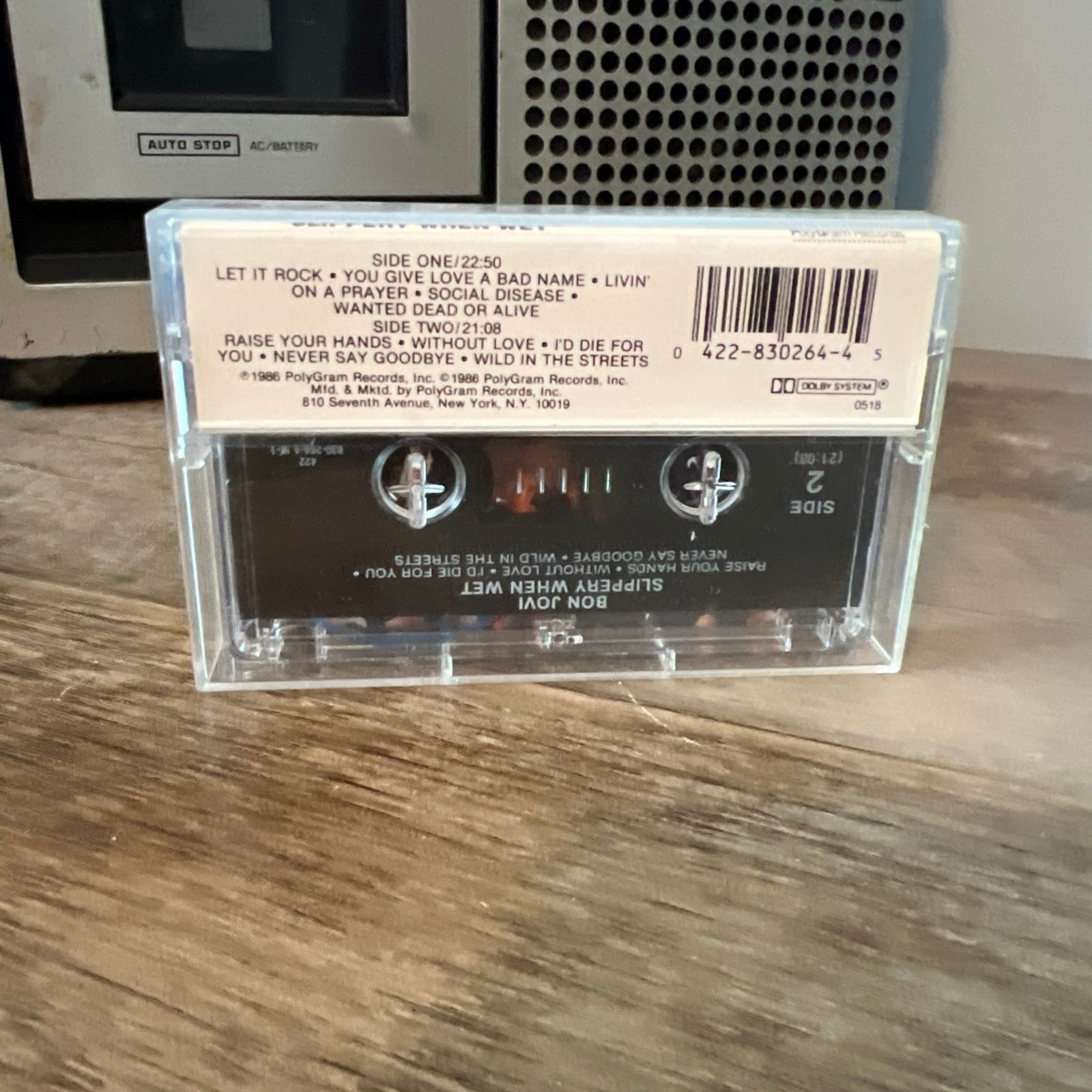 Bon Jovi - Slippery When Wet - 1986 Mercury Records - Cassette Tape Album