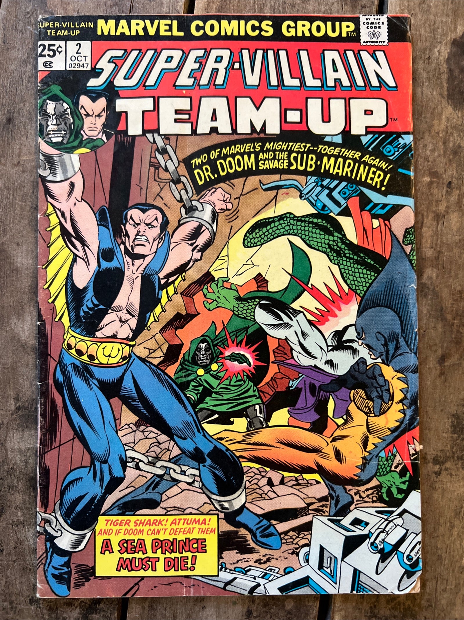 Super-Villain Team-Up #2 (1975) Marvel Comics Group - Dr Doom & Sub-Mariner!