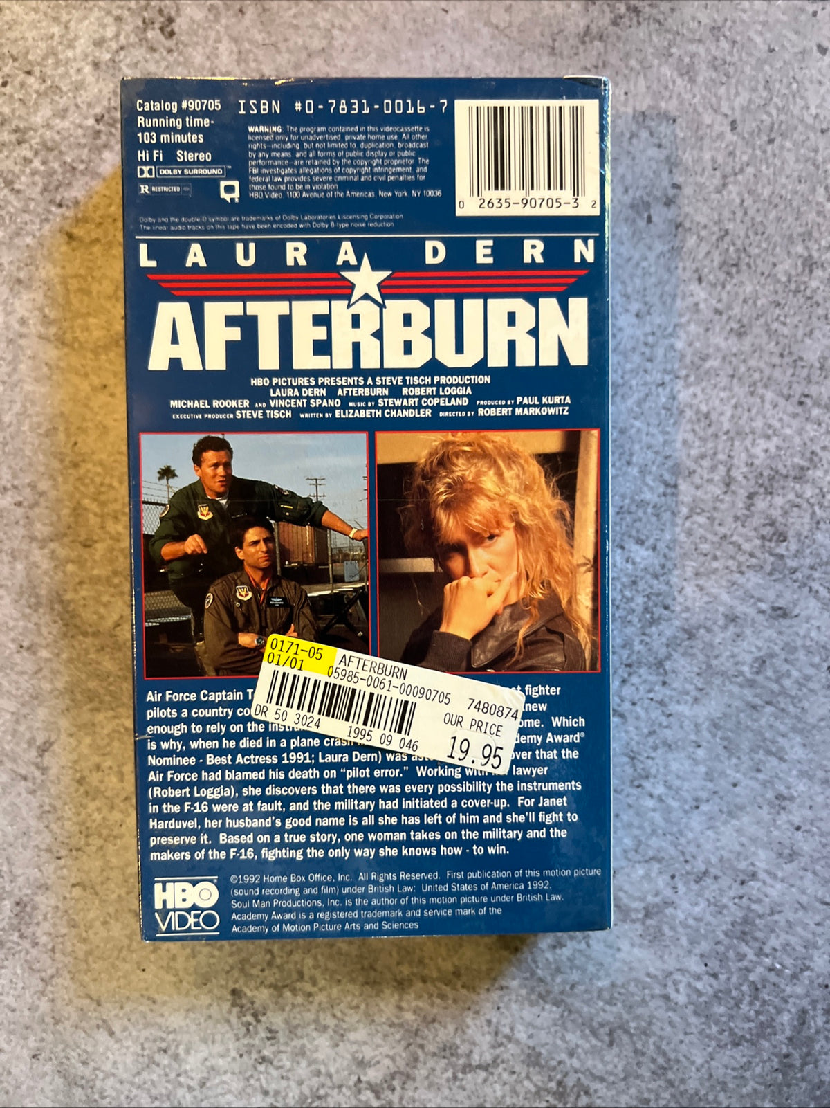 AFTERBURN ( VHS 1992 ) Drama [R] New Sealed - NOS