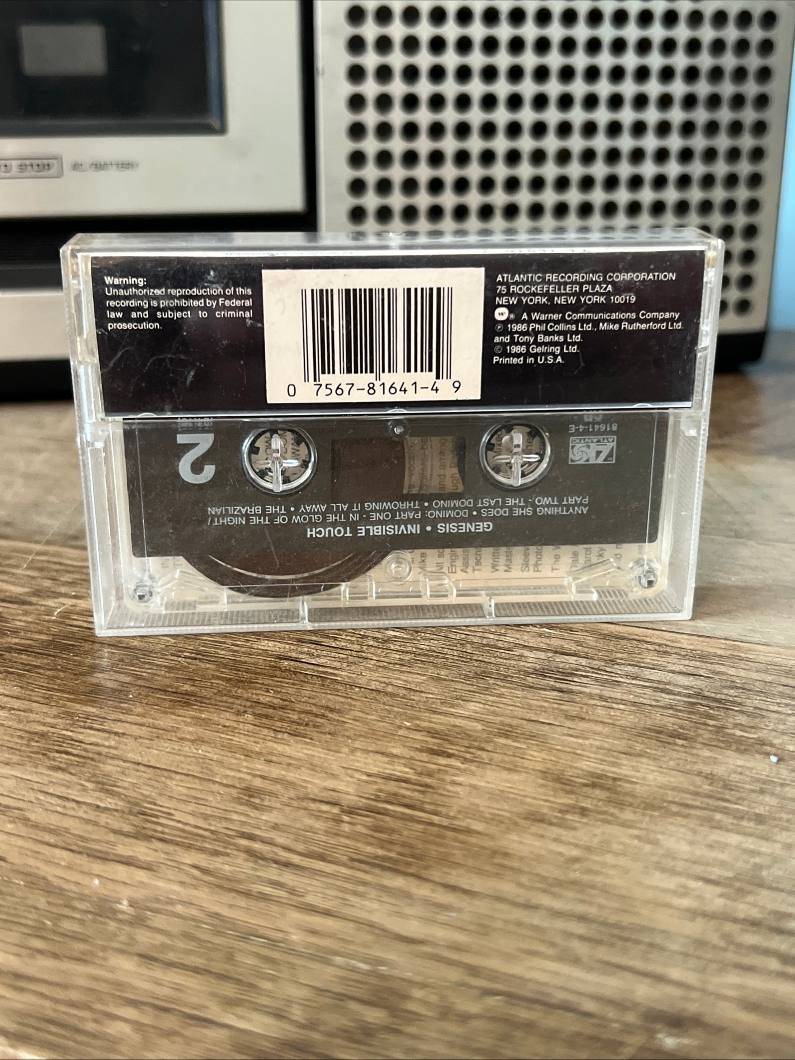 Genesis - Invisible Touch - 1986 Atlantic Records - Cassette Tape Album