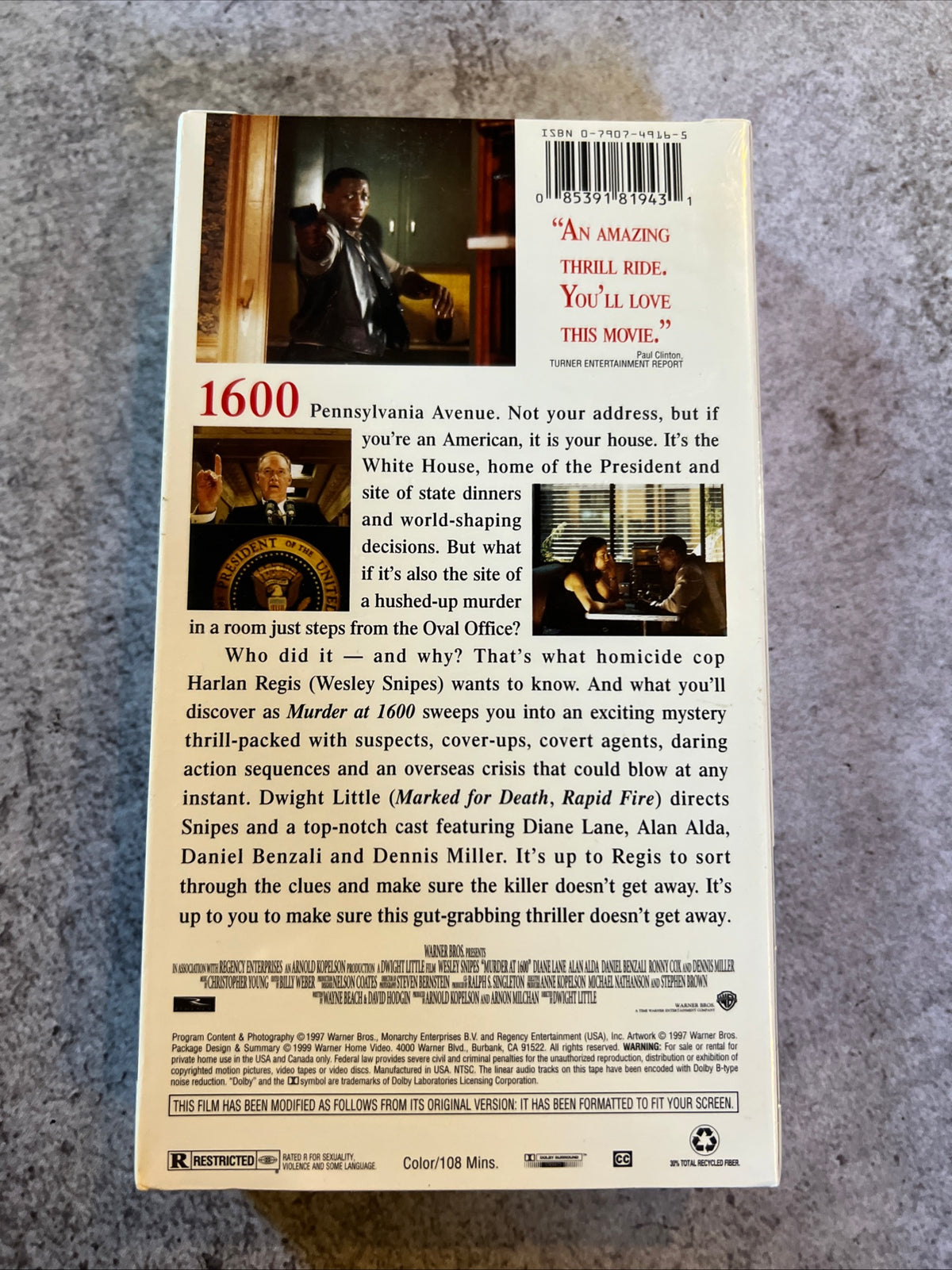 Murder At 1600 ( VHS 1997 ) Action / Thriller [R] New Sealed