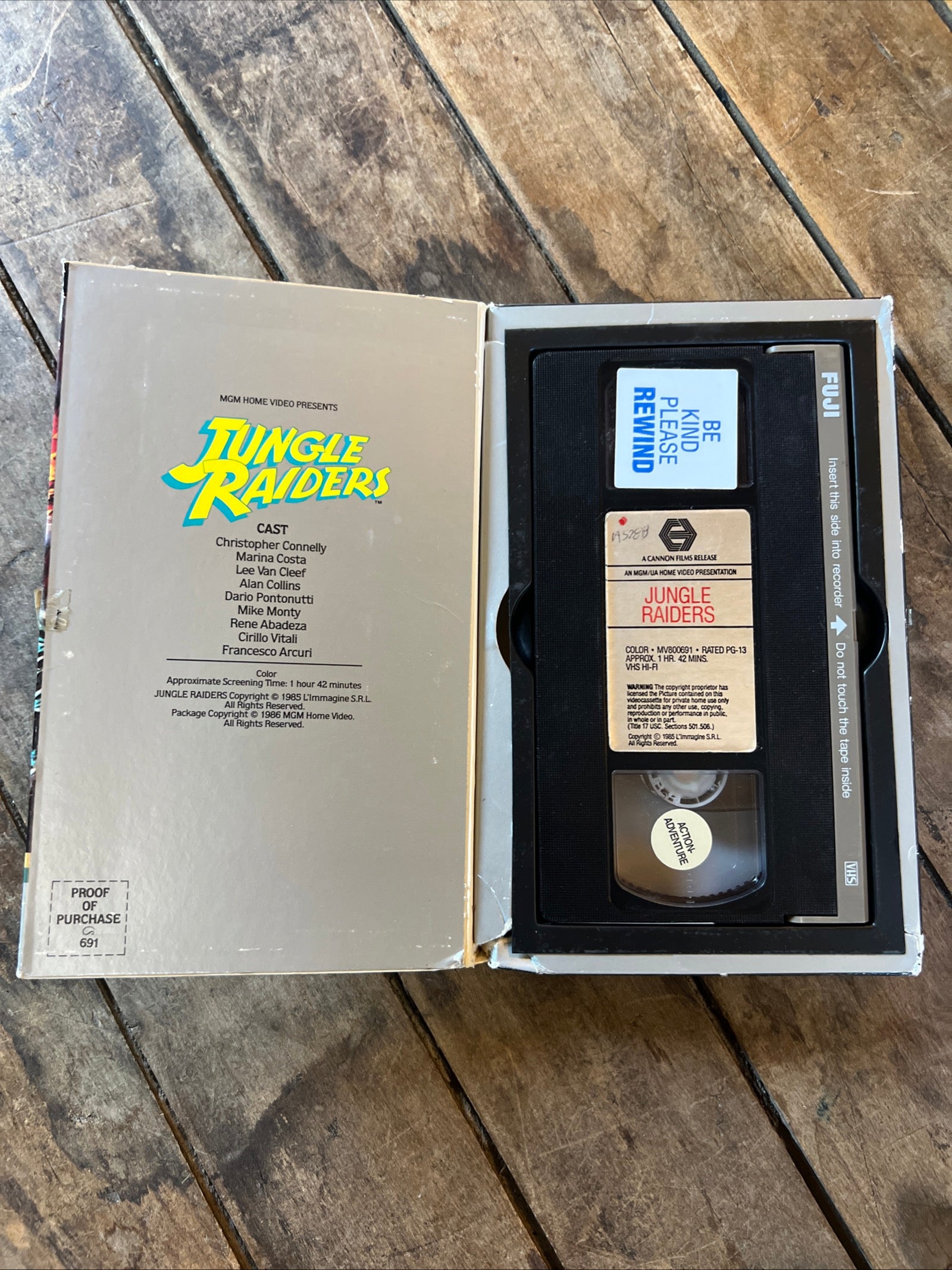Jungle Raiders ( BIG BOX VHS 1985 ) Action / Adventure [PG-13]