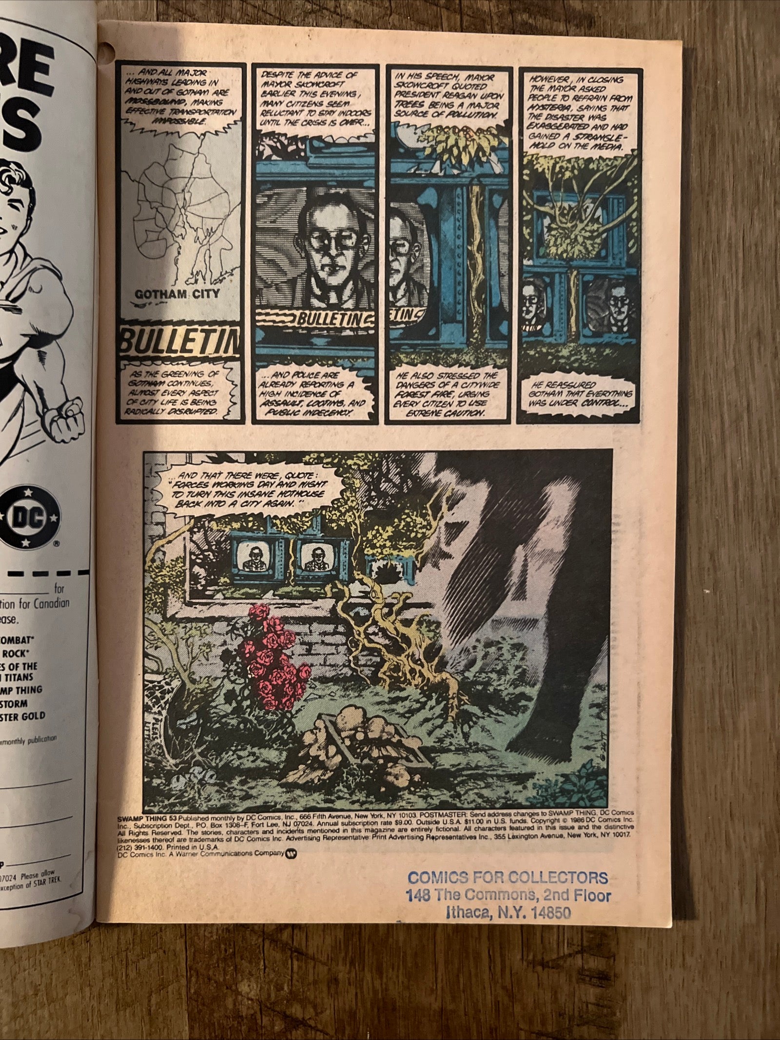 Swamp Thing #53 (1986) Giant Sized Spectacular - DC Comics Vertigo