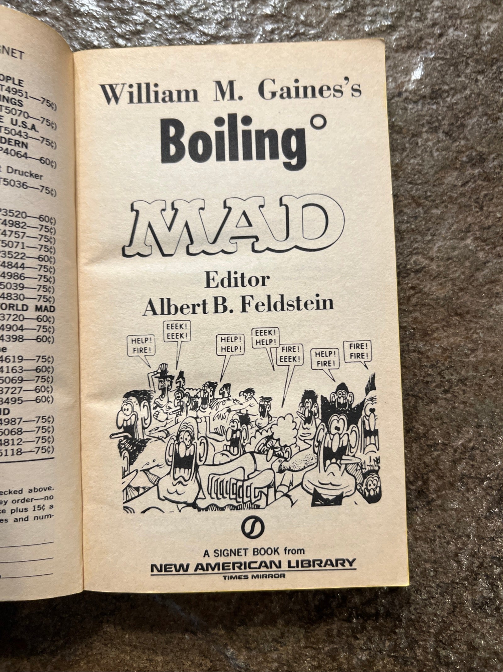 MAD MAGAZINE - BOILING MAD Paperback Book #4843 ( 1966 Signet Books )