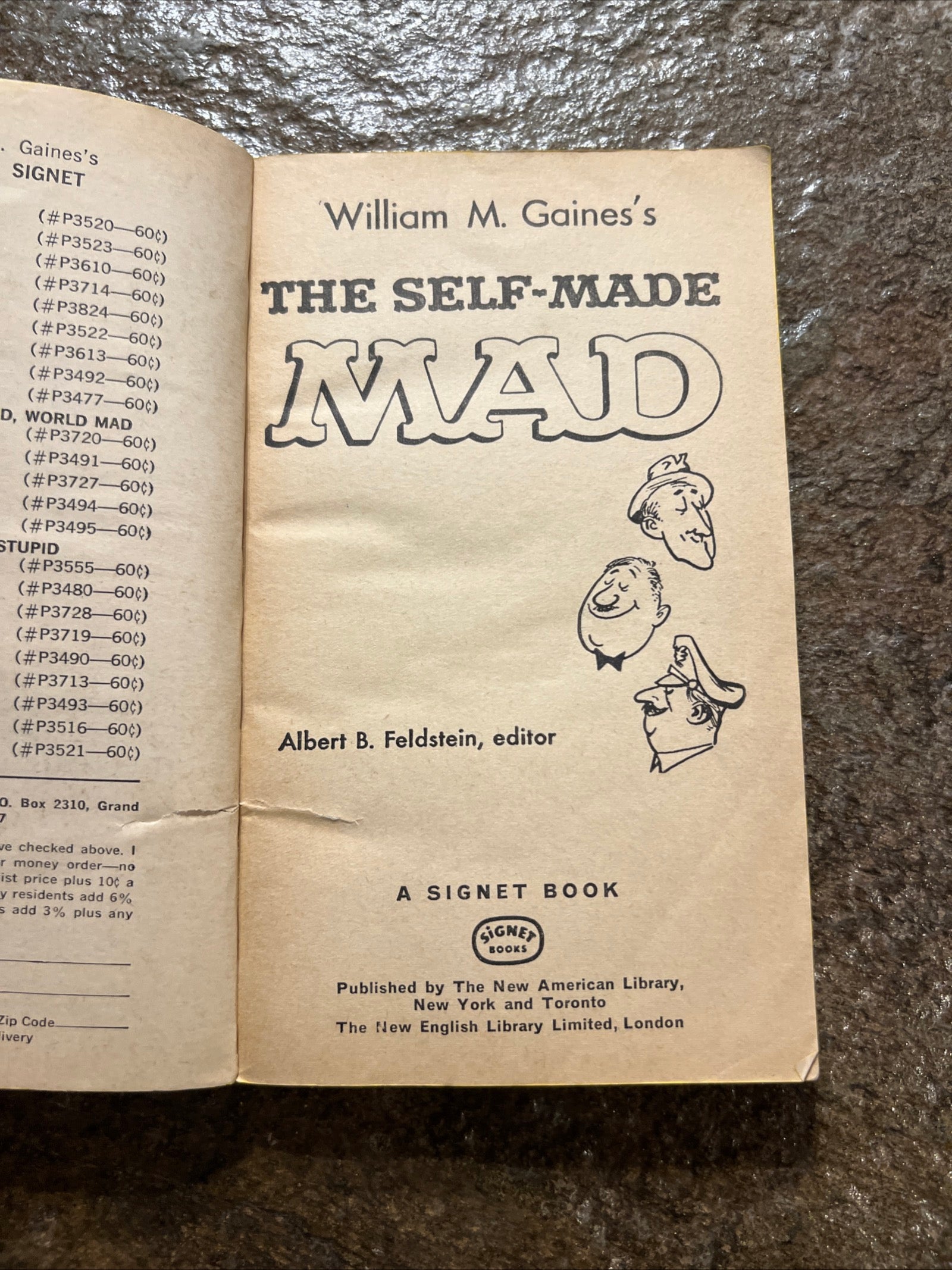 MAD MAGAZINE - The Self Made MAD Paperback Book #3716 ( 1964 Signet Books )