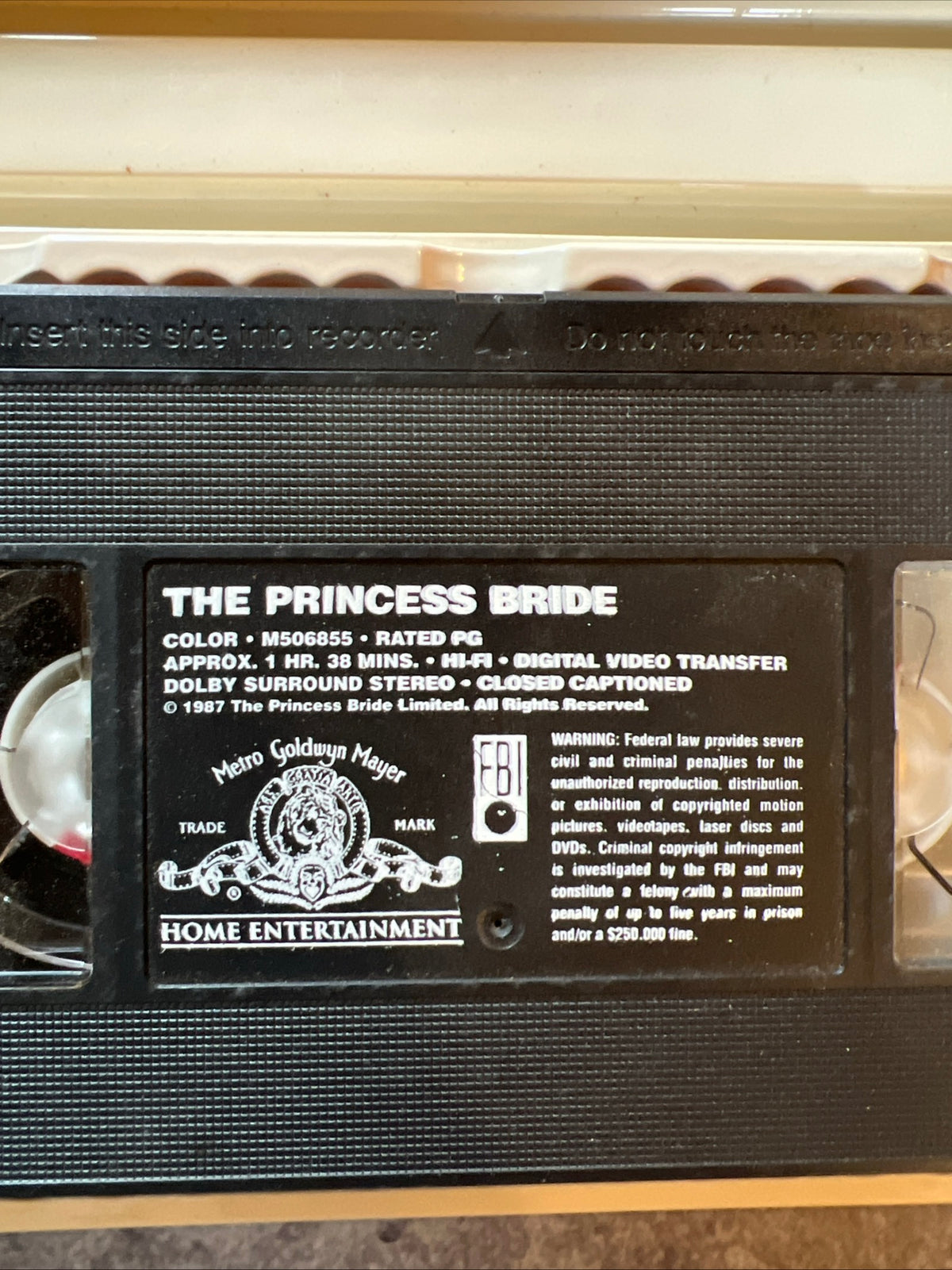 The Princess Bride (VHS Clamshell 1987) Family / Comedy [PG]