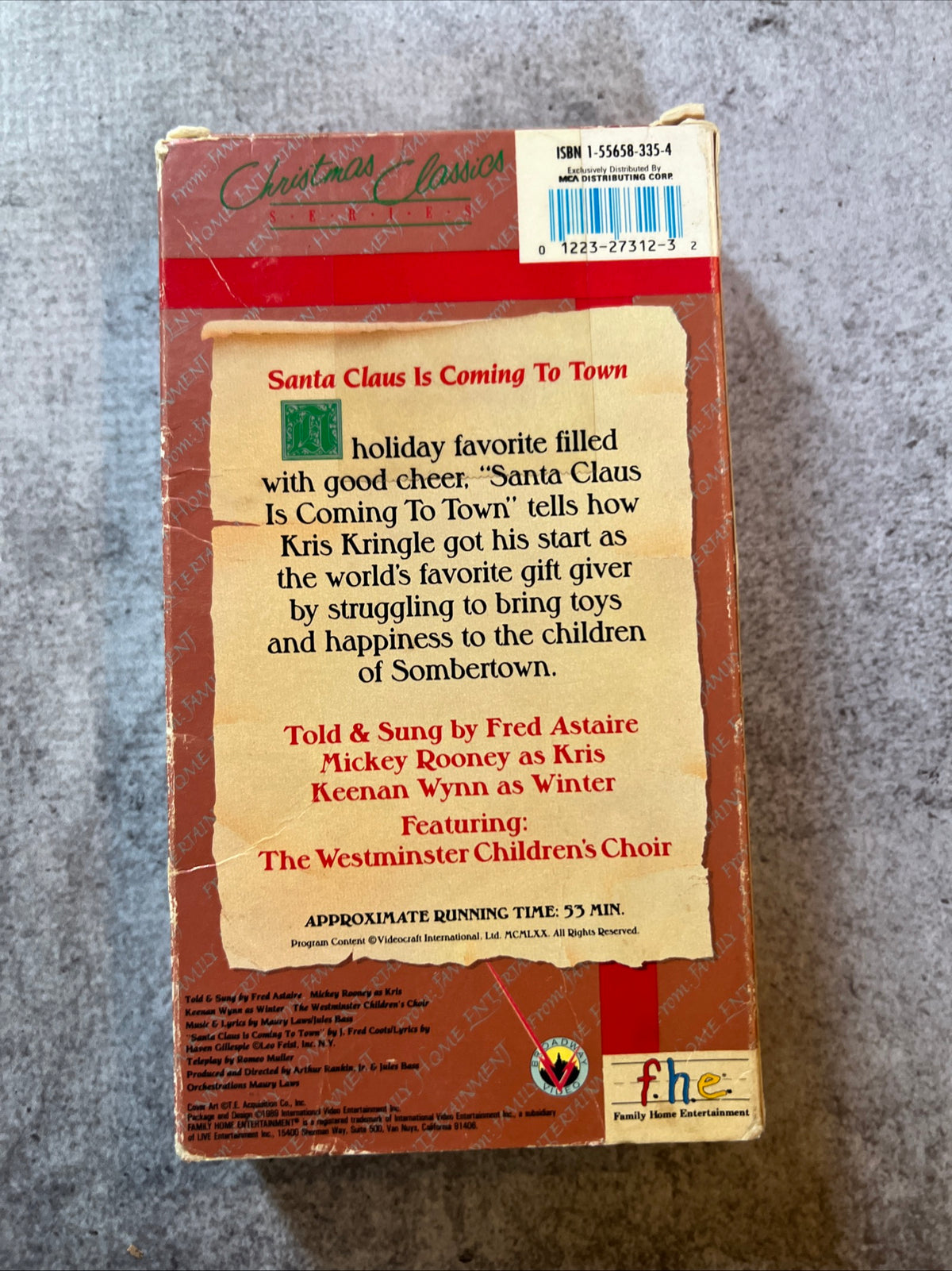 Santa Claus Is Comin’ To Town (VHS 1970) Family / Musical [NR] Christmas Classic