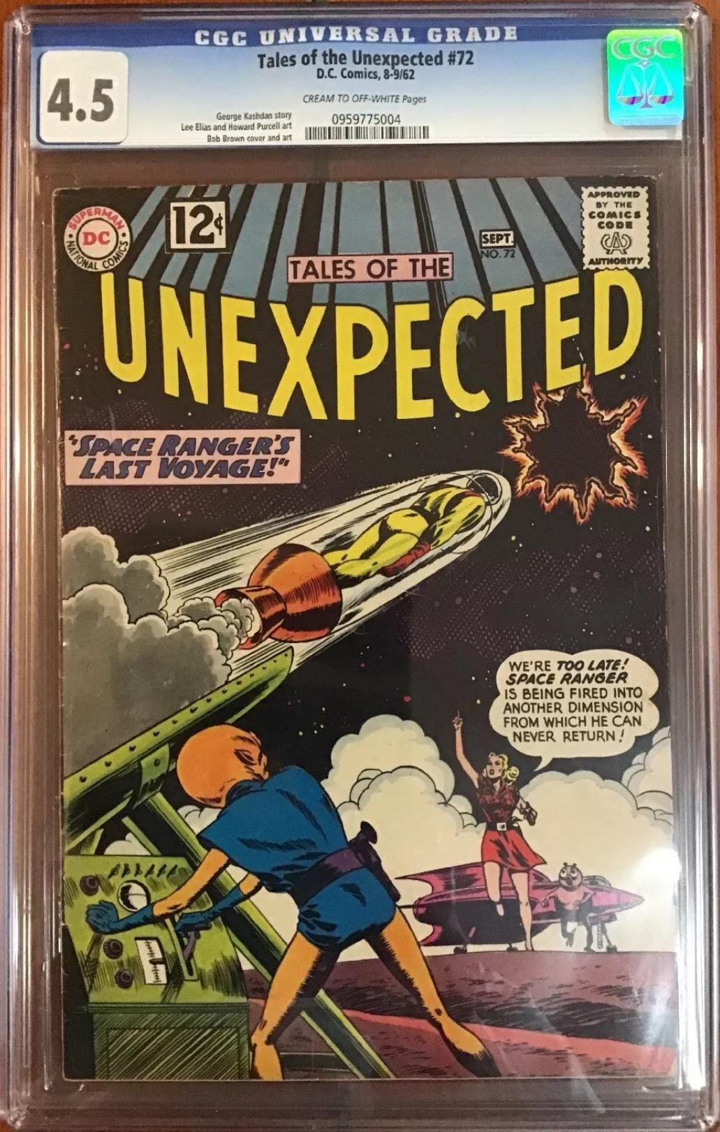 Vintage DC Comic: Tales of the Unexpected #72, CGC 4.5