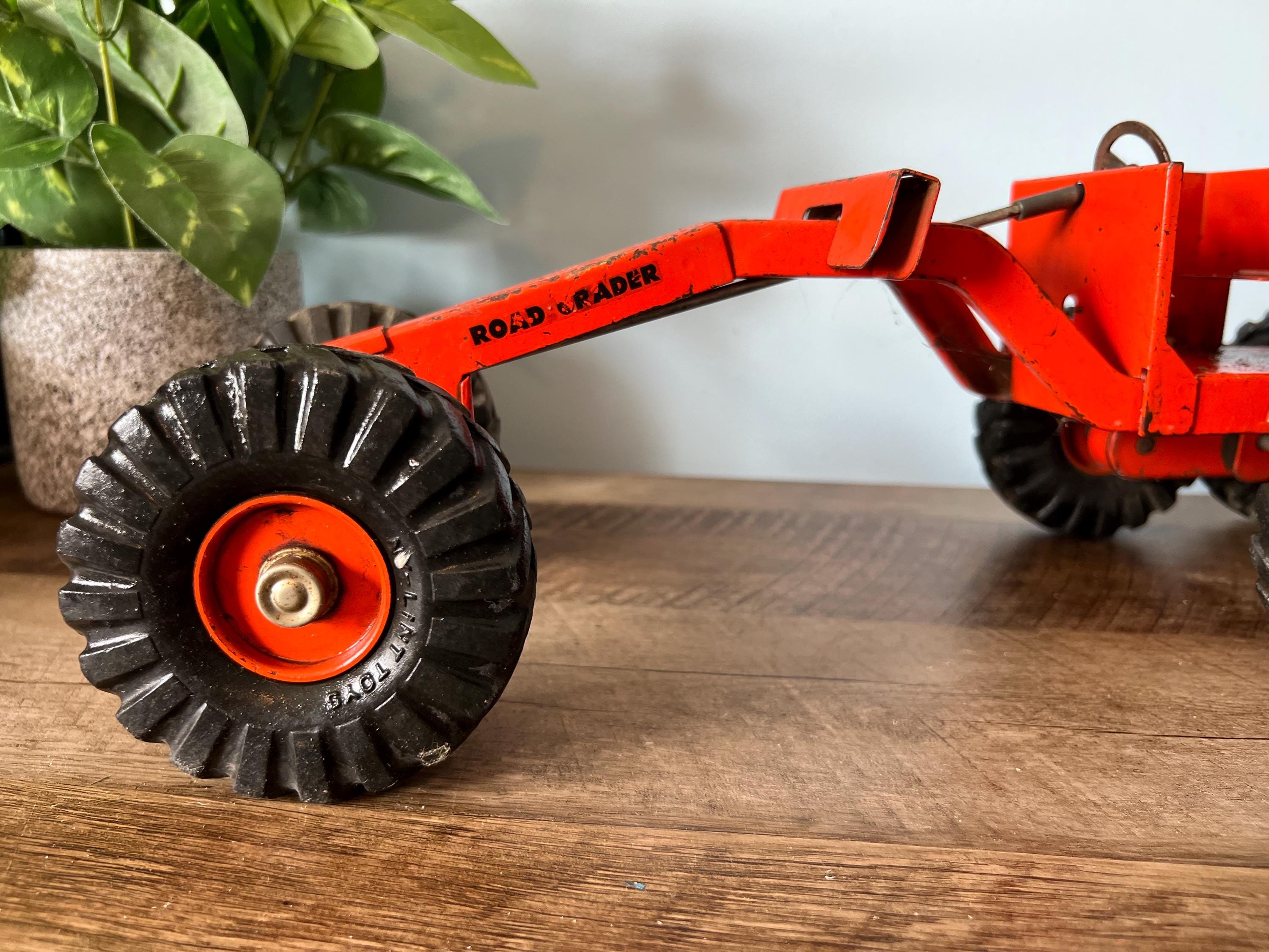 Vintage 1950s Nylint Road Grader Toy – Pressed Steel, Made in USA