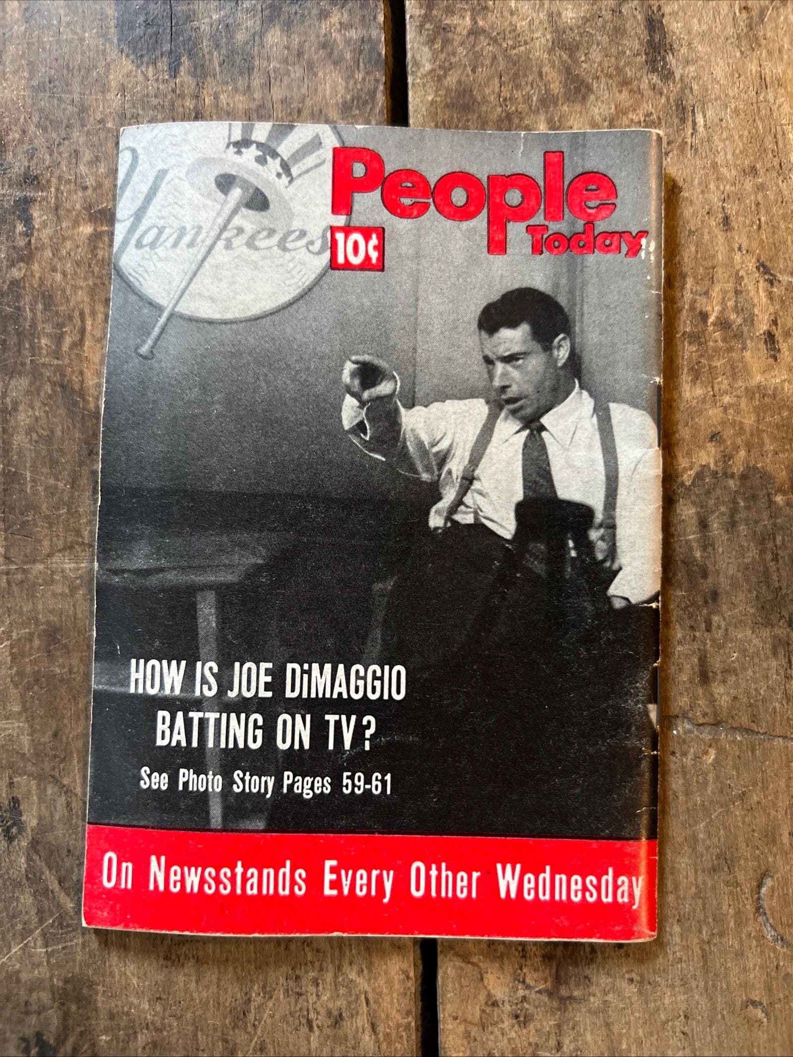 Vintage 1952 People Magazine: Rita Gam Cover, Joe DiMaggio Back
