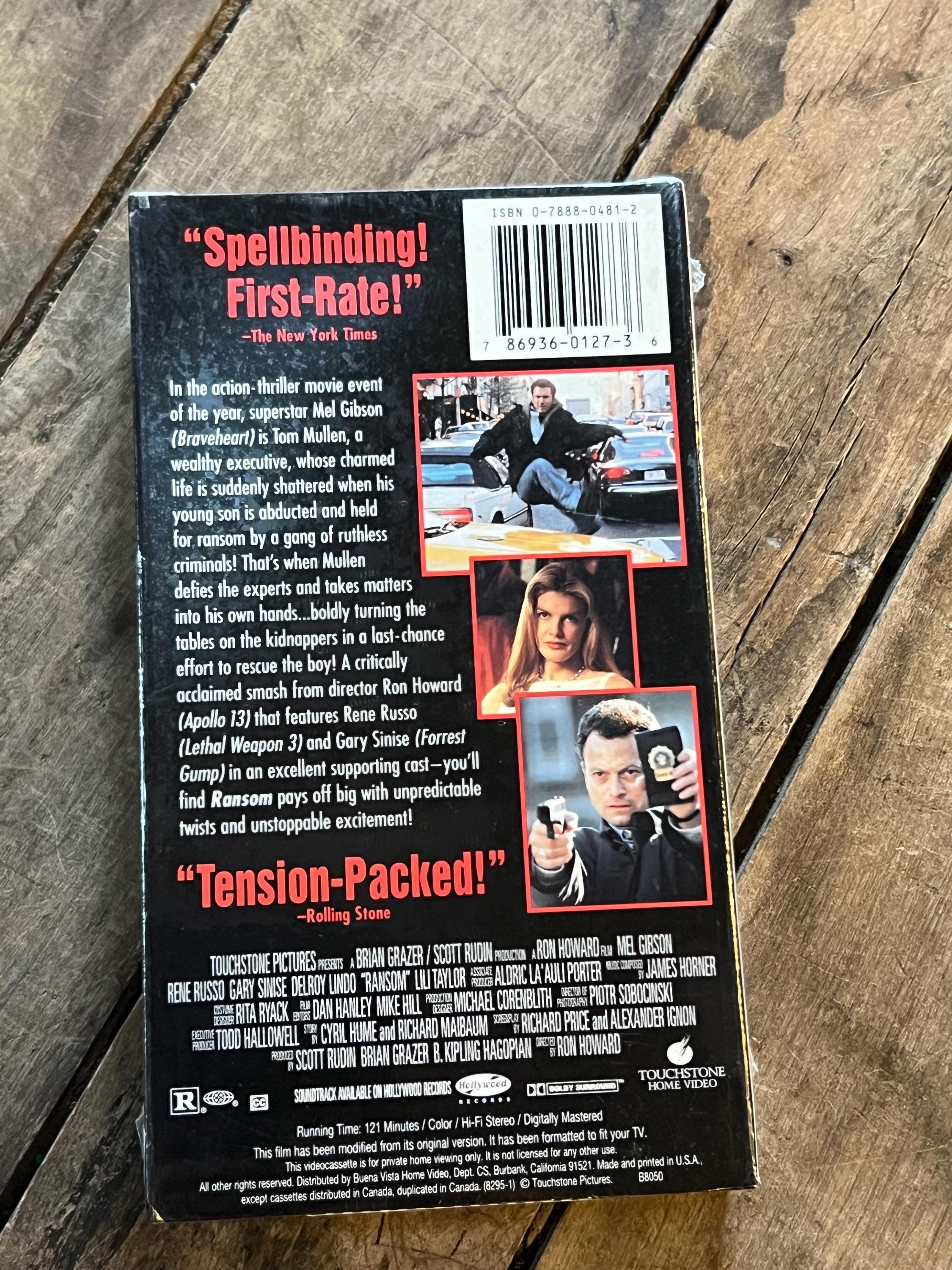 Ransom ( VHS 1996) Starring - Mel Gibson & Rene Russo - NOS New Sealed Movie