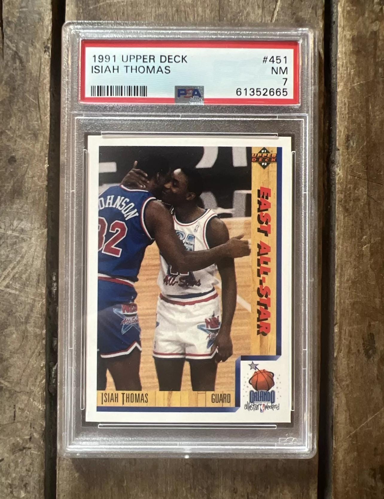 1991 Isiah Thomas Upper Deck All-Star Card - PSA 7 NM