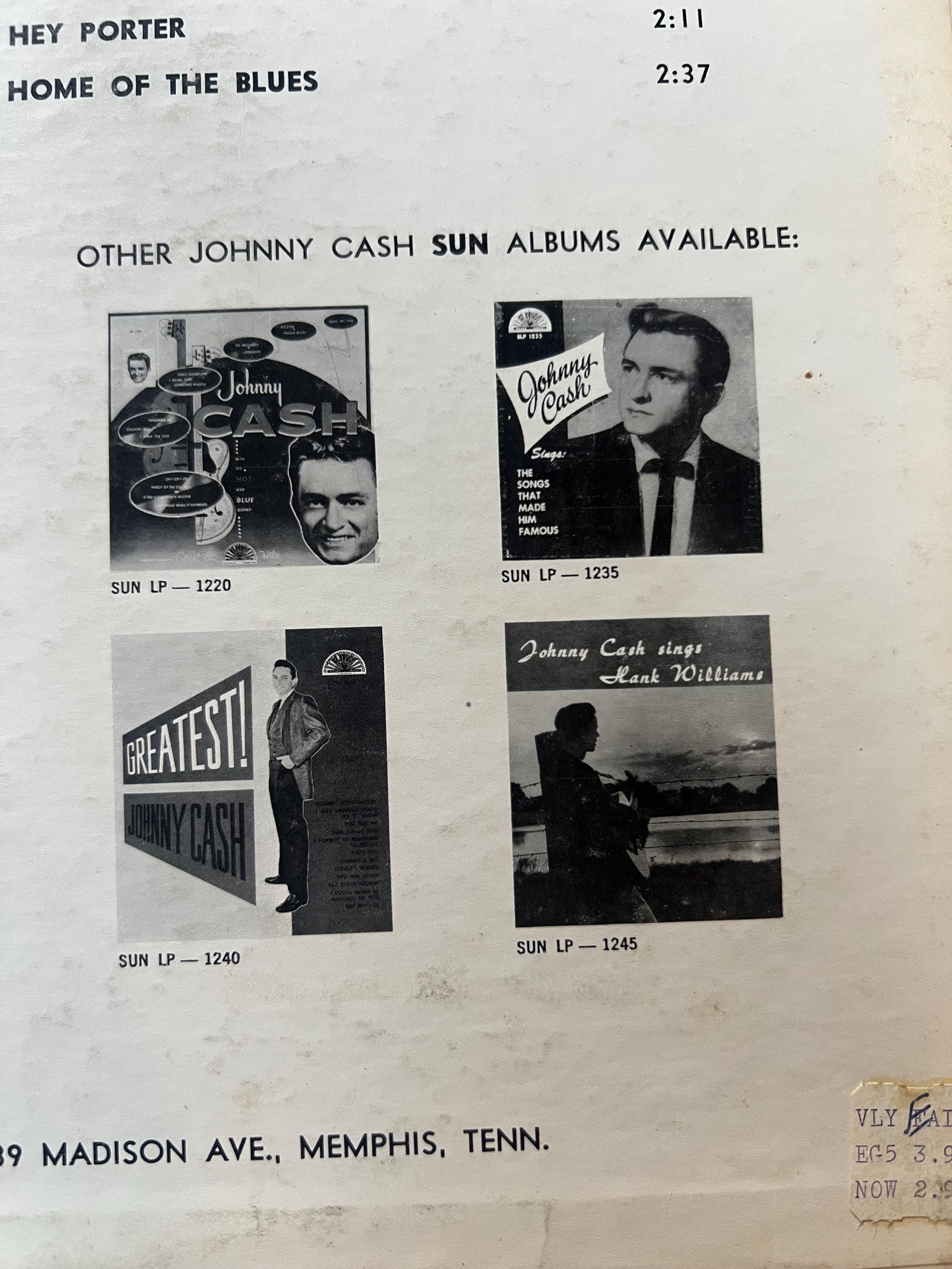 Johnny Cash “Now Here’s Johnny Cash” - Retro Vinyl  - 1961 Original LP Record - Sun Records - Country