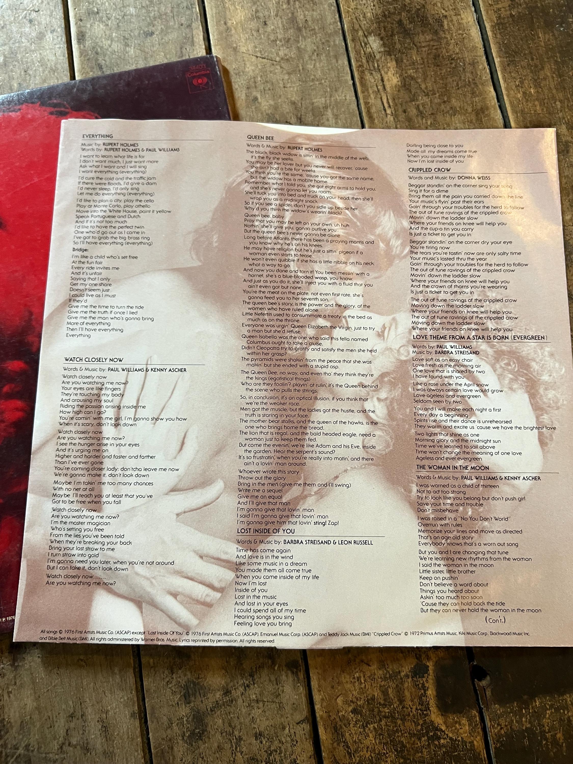 Barbra Streisand & Kris Kristoffer’s. " A Star is Born" LP - 1976 Columbia Retro Vinyl Record