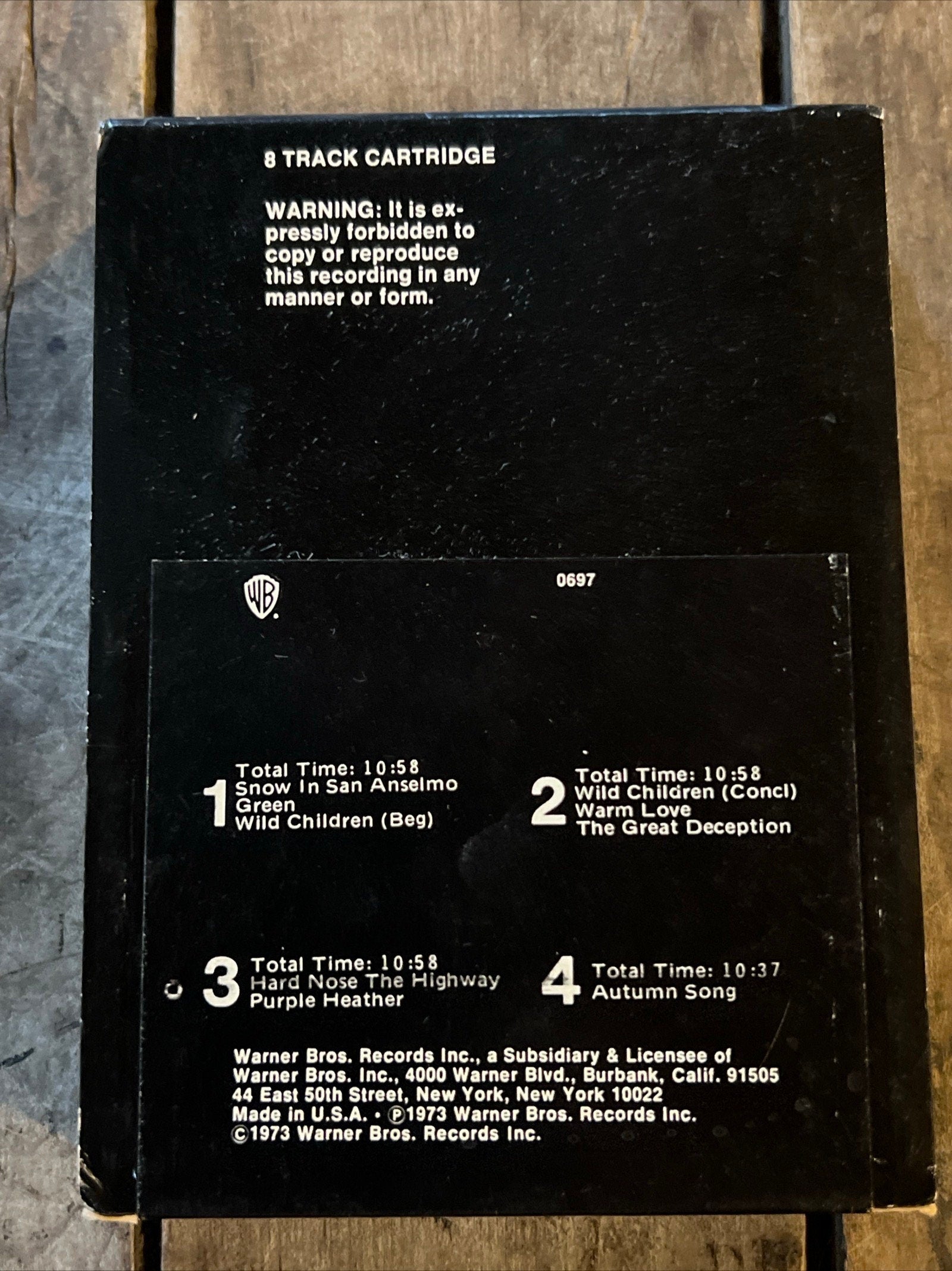Van Morrison - Hard Nose The Highway - 8 Track Tape & Original Sleeve