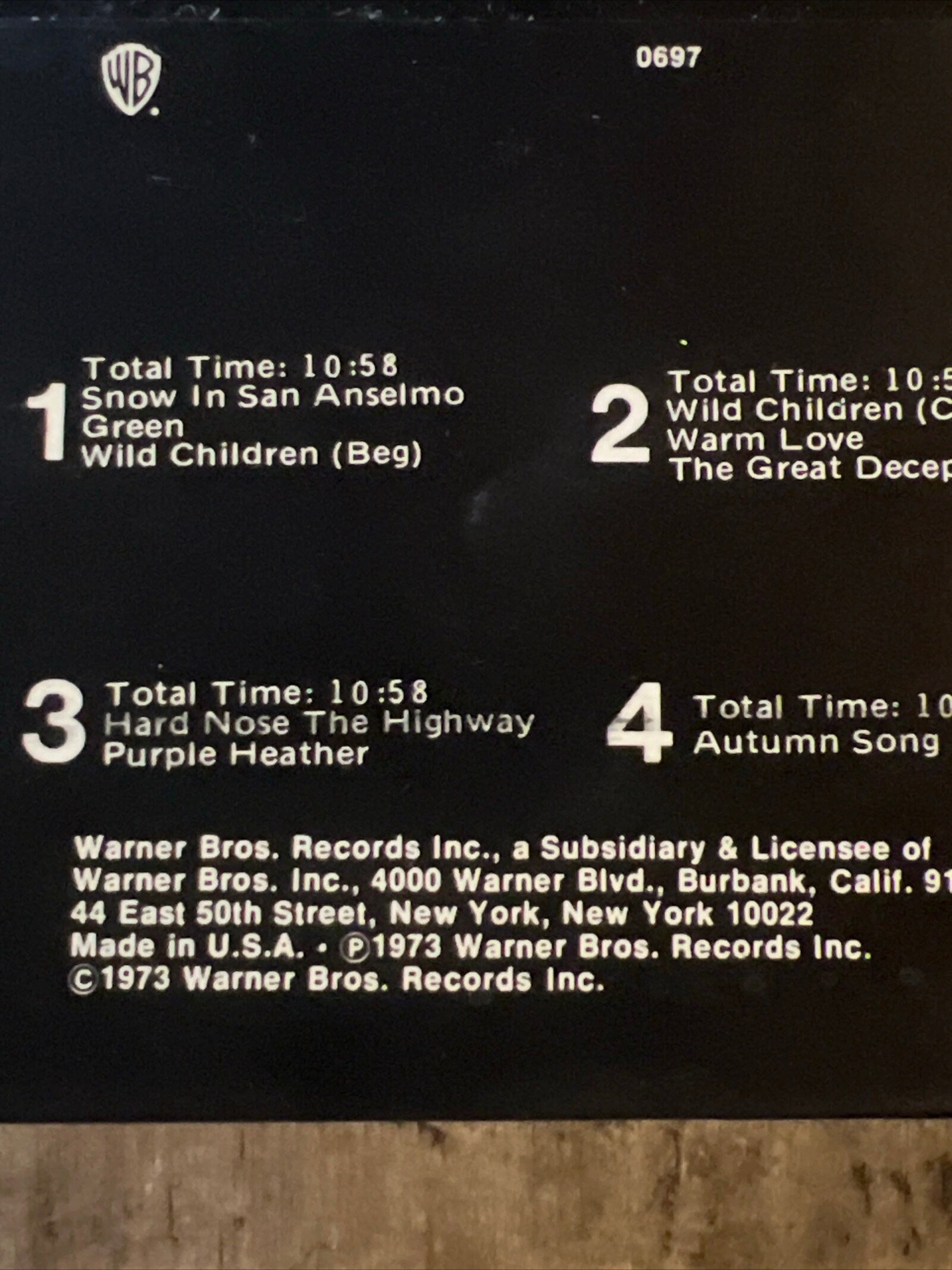 Van Morrison - Hard Nose The Highway - 8 Track Tape & Original Sleeve
