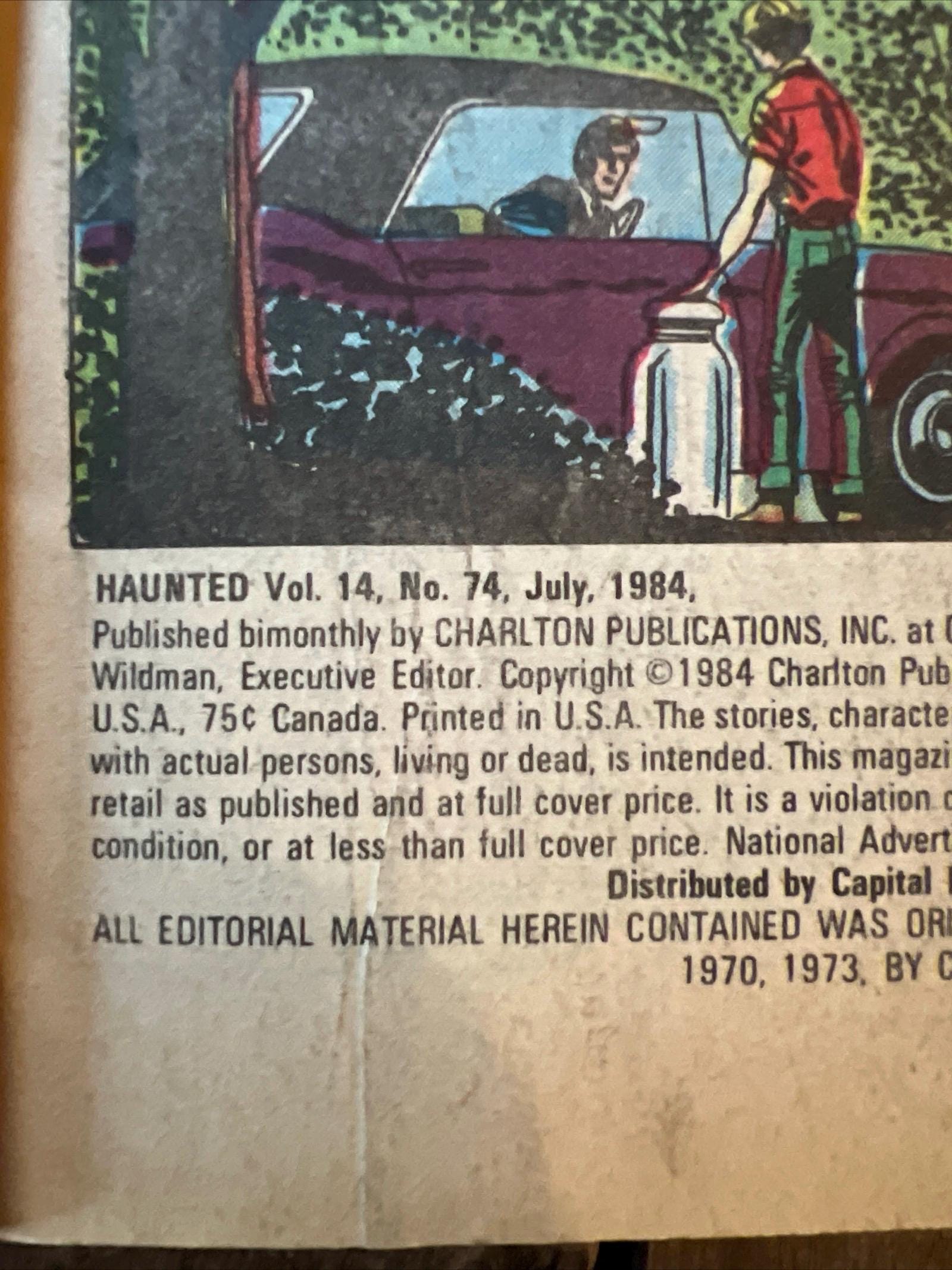 Haunted #74 (1984) Newsstand Edition - Charlton Comics Group - Baron WeirWulf’s Haunted Library