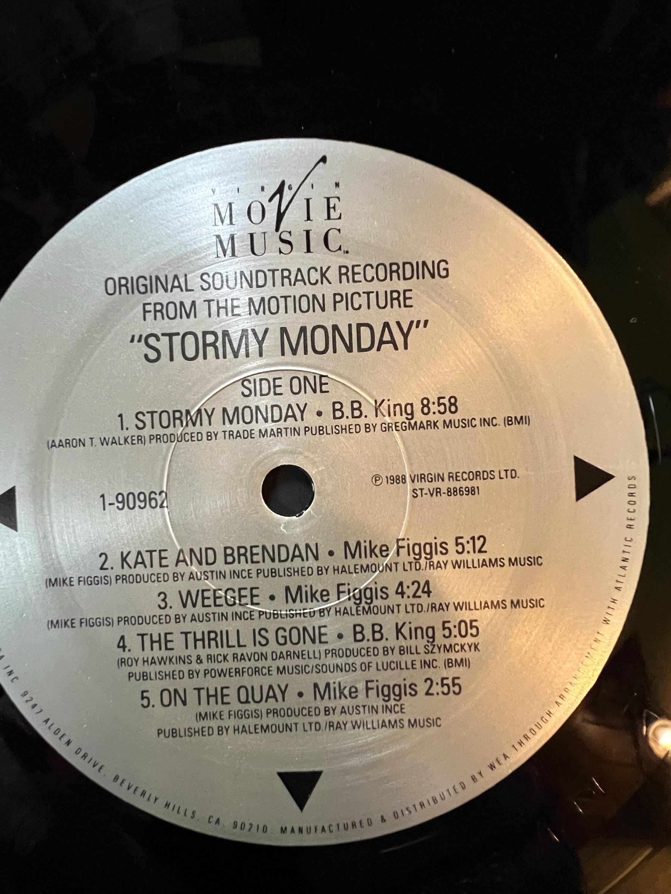 Stormy Monday Soundtrack LP - 1988 Atlantic Records - Jazz Blues Vinyl