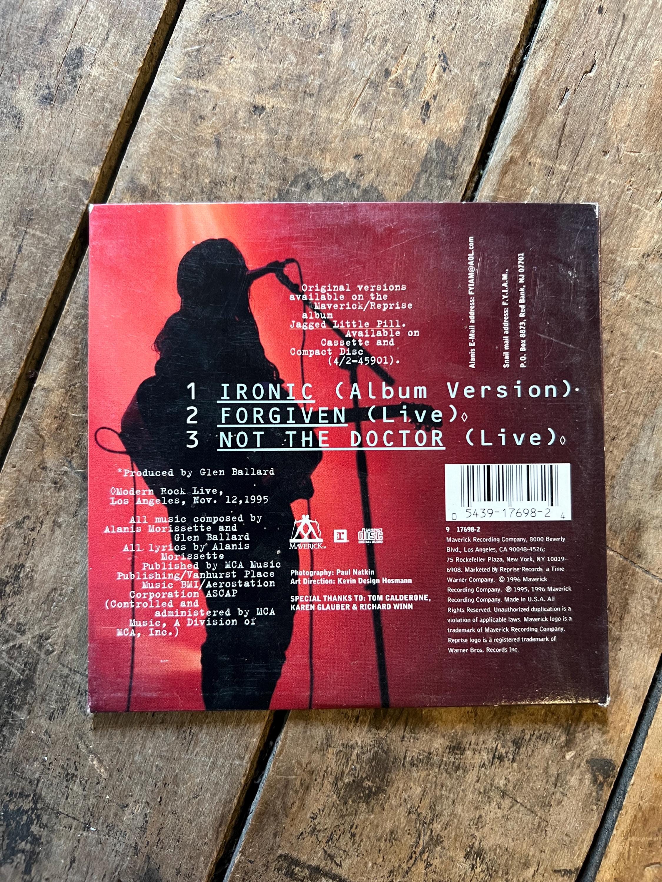 Alanis Morissette “Ironic” CD - 1996 Reprise Records - CD Single Album
