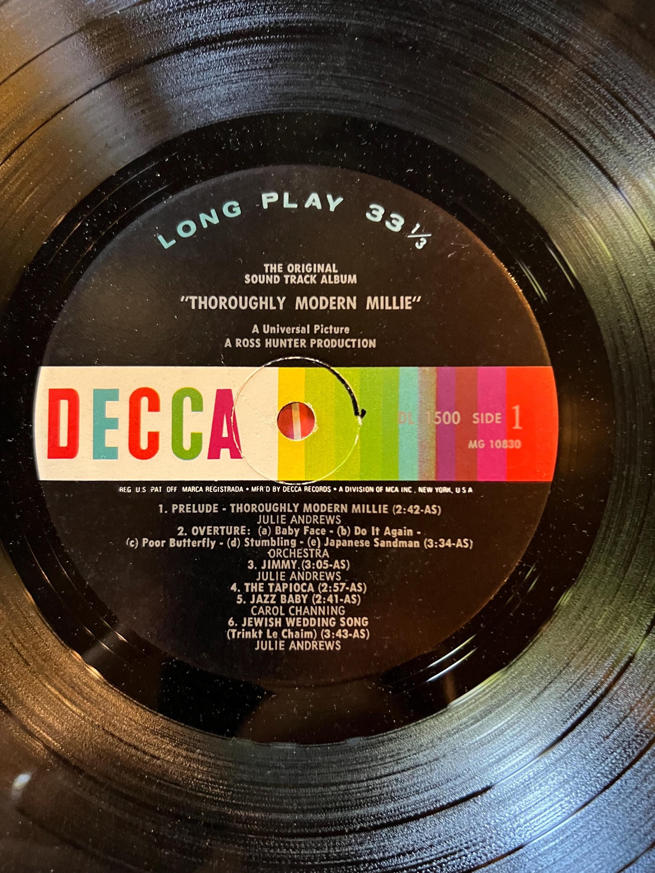 Thoroughly Modern Millie (Original Motion Picture Soundtrack) LP- 1967 Decca Retro Vinyl Record
