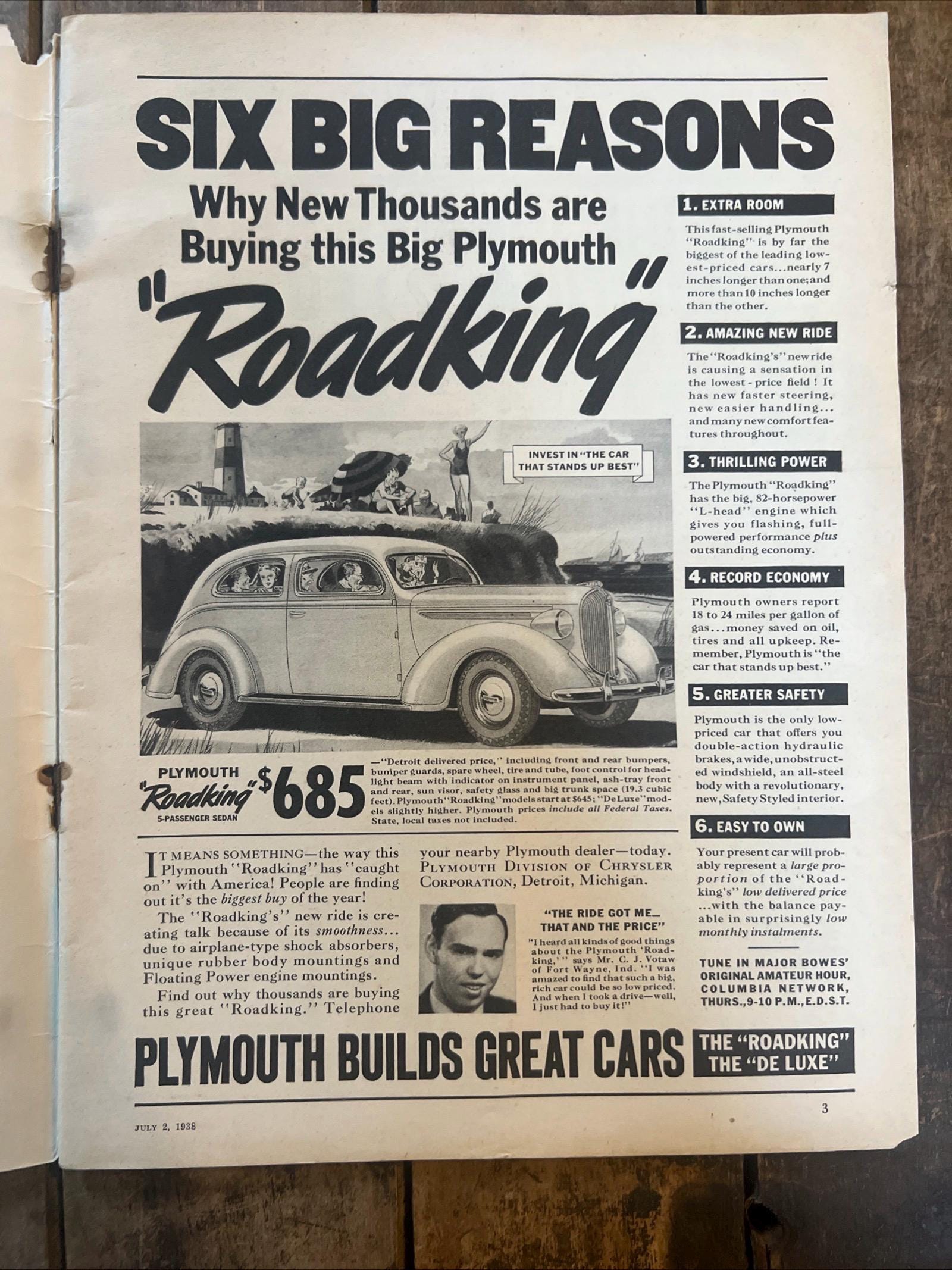 1938 Liberty Magazine – July Issue, Vintage Advertising Collectible