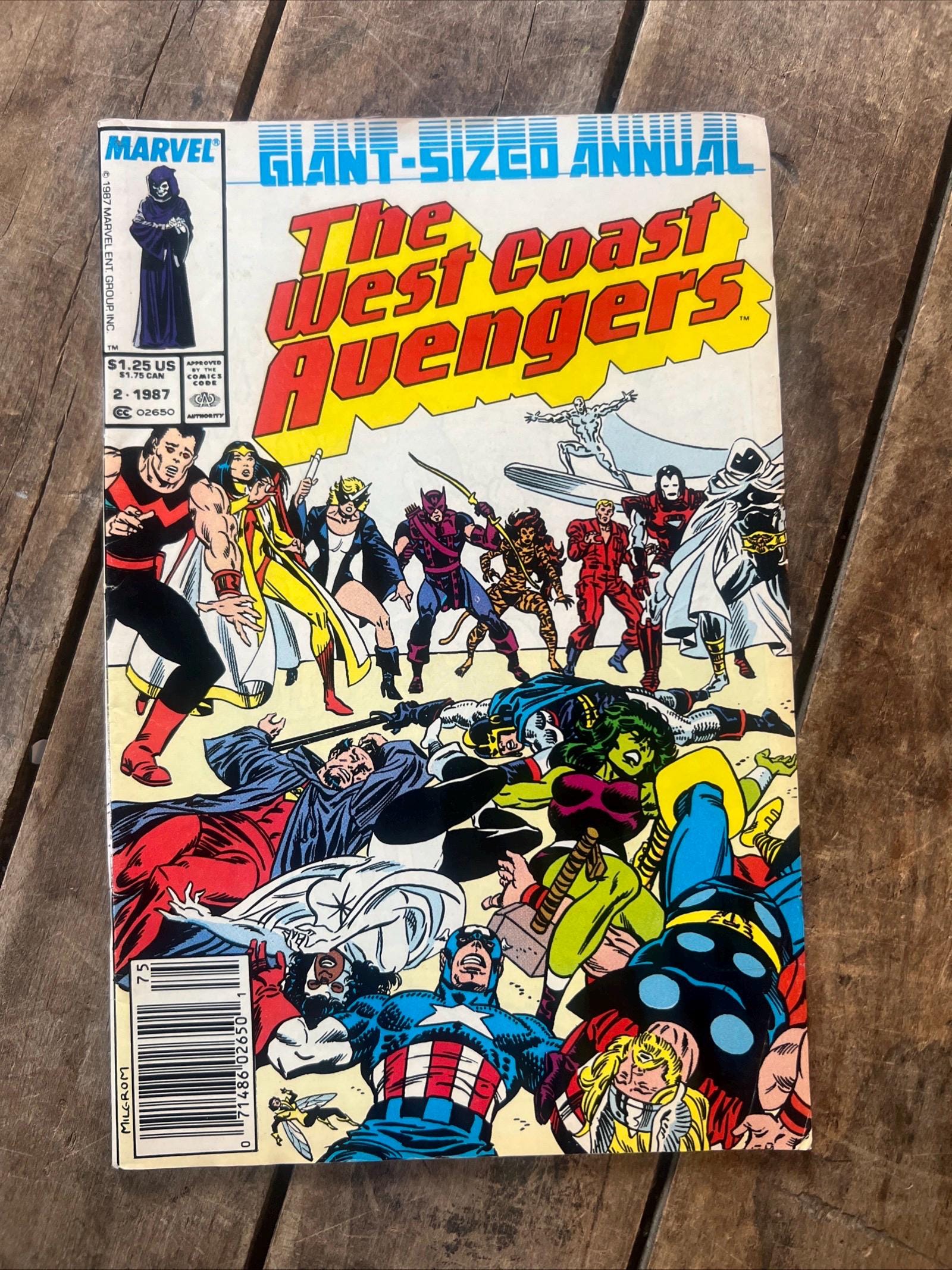 West Coast Avengers Annual #2 Newsstand Edition (1987) Marvel Comics Giant Sized Annual