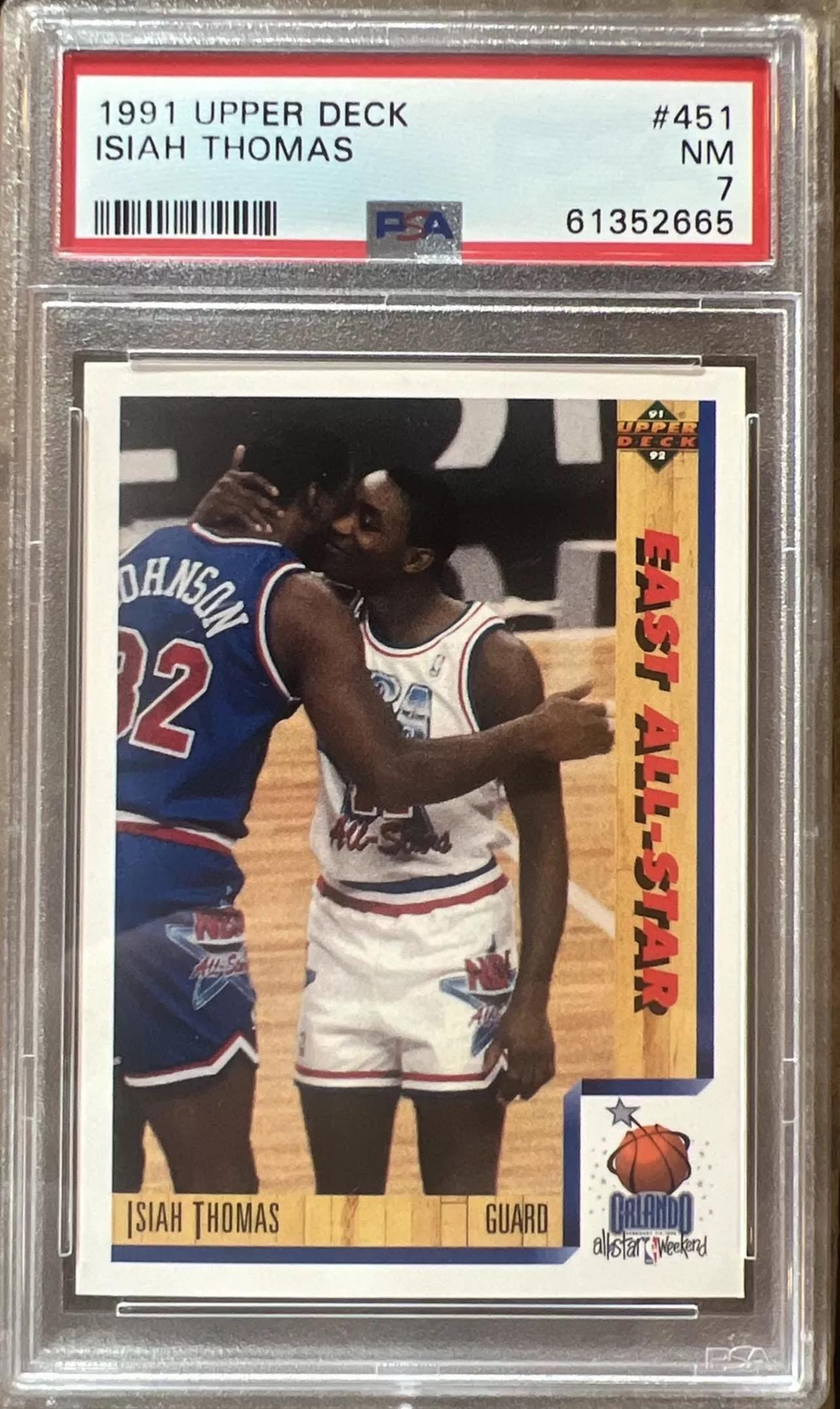 1991 Isiah Thomas Upper Deck All-Star Card - PSA 7 NM