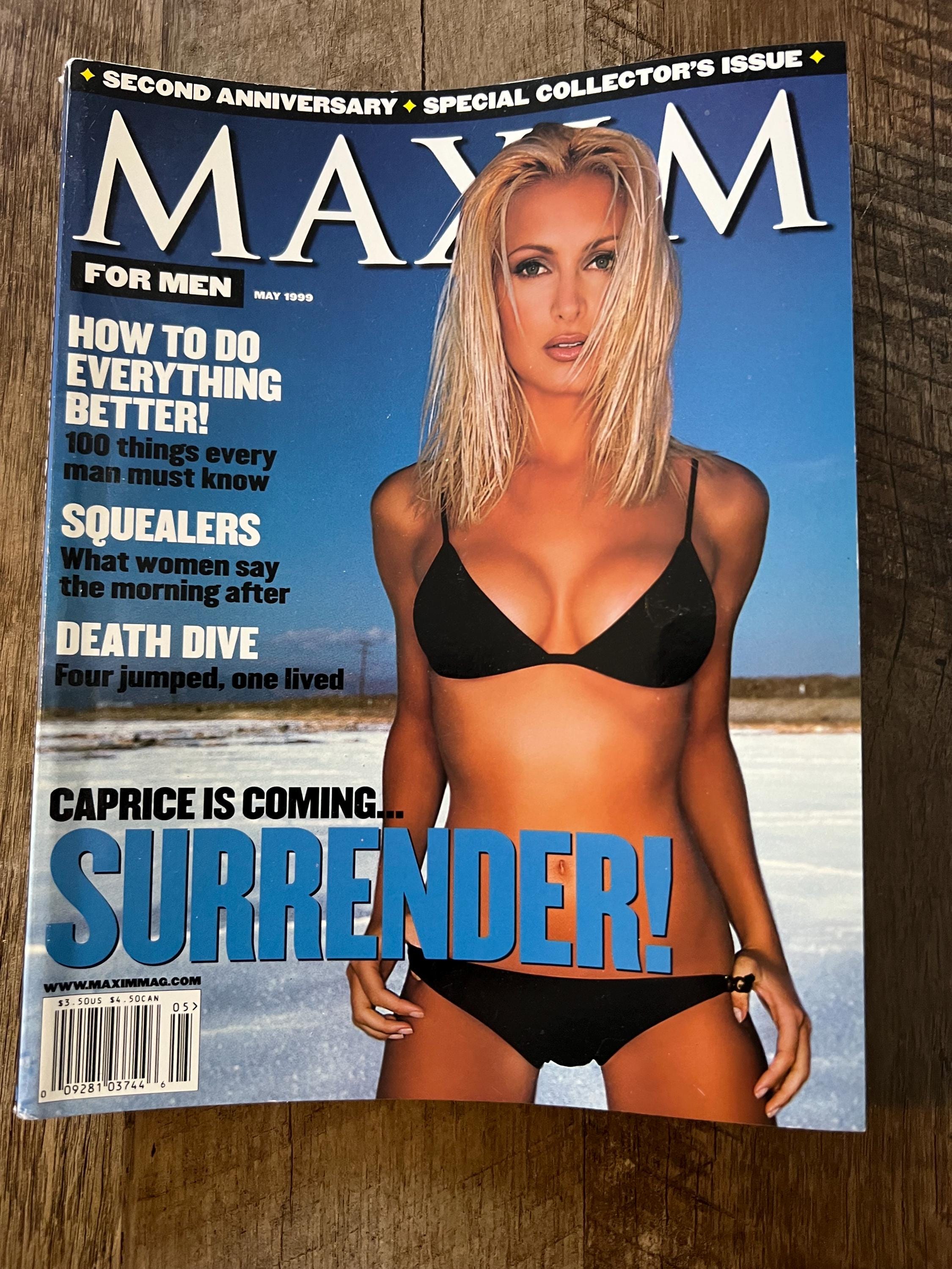Vintage MAXIM Magazine - May 1999, Caprice Bourret Cover