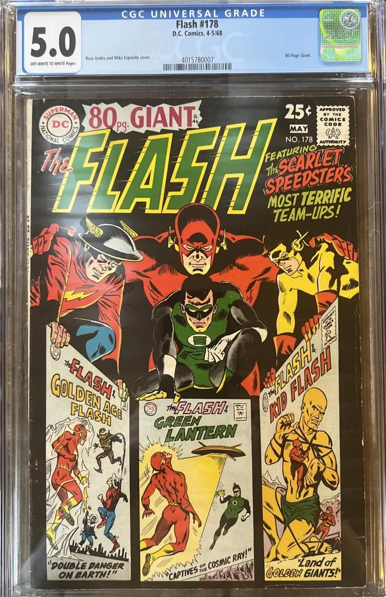 1968 The Flash #178: Mike Esposito Cover, 80 Page Giant, CGC 5.0