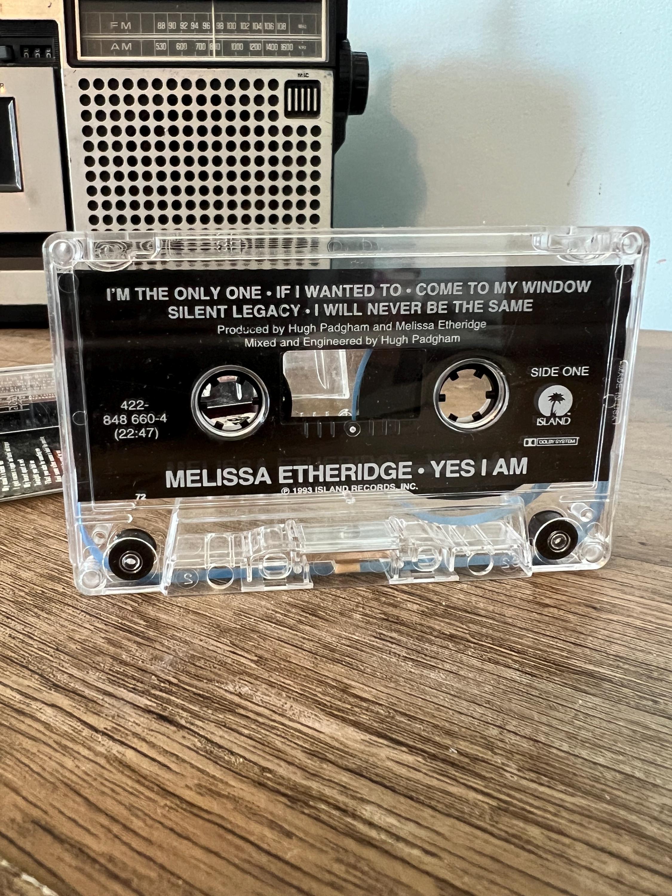 Vintage 1993 Melissa Etheridge "Yes I Am" Cassette Tape