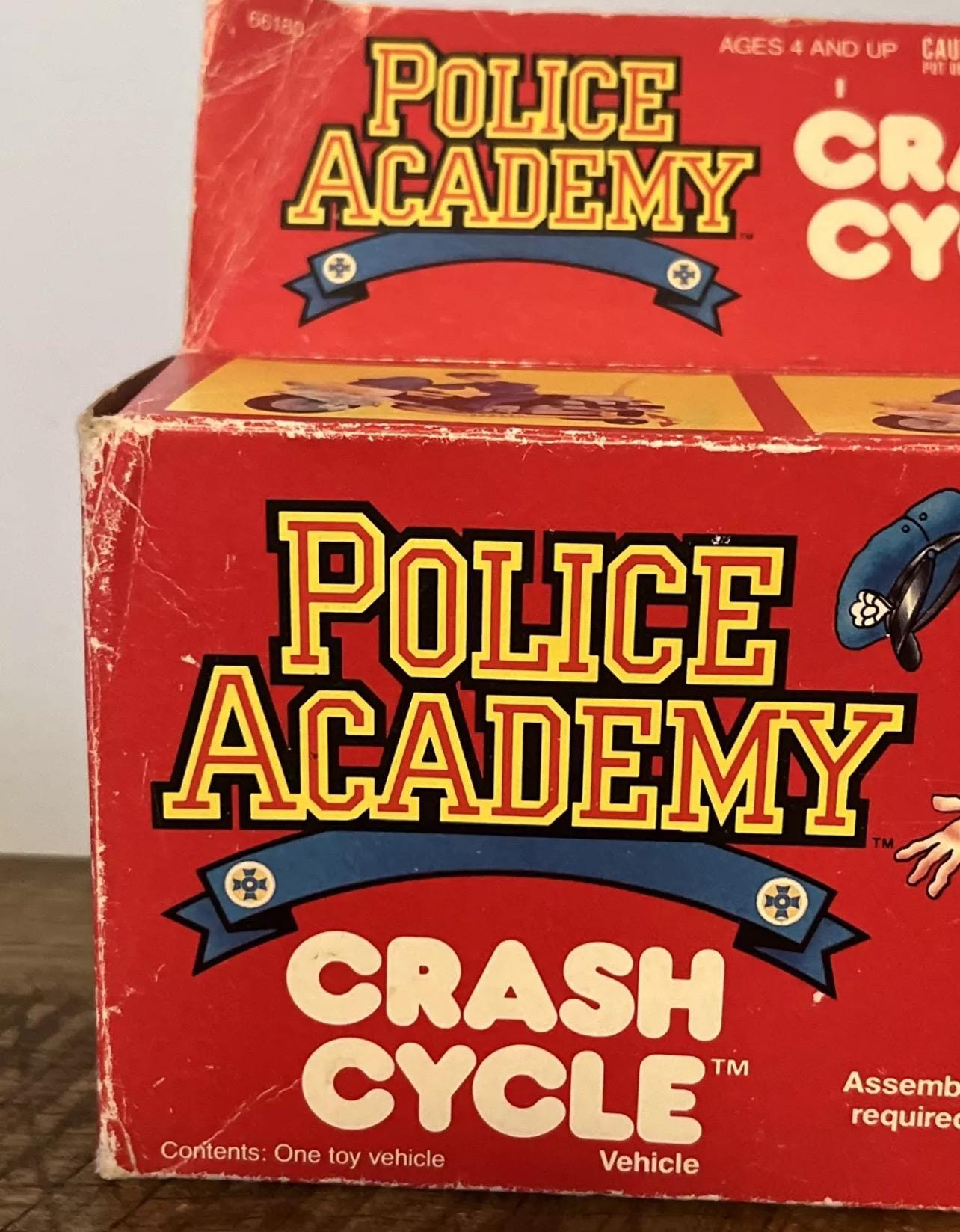 Vintage 1988 Kenner - POLICE ACADEMY Crash Cycle - Action Figure Vehicle - Original Box