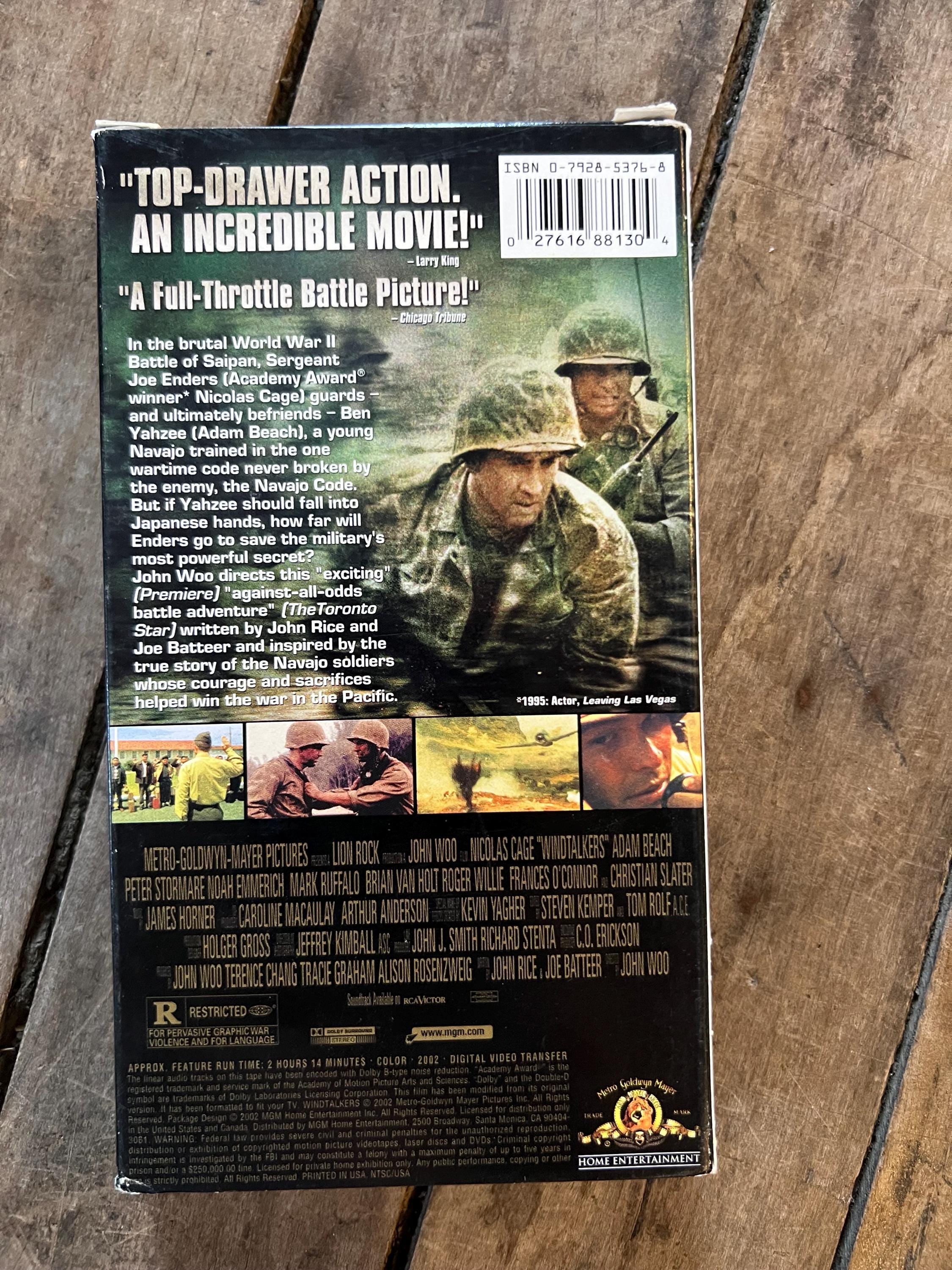Windtalkers  ( VHS 2002) Starring- Nicolas Cage, Adam Beach & Mark Ruffalo