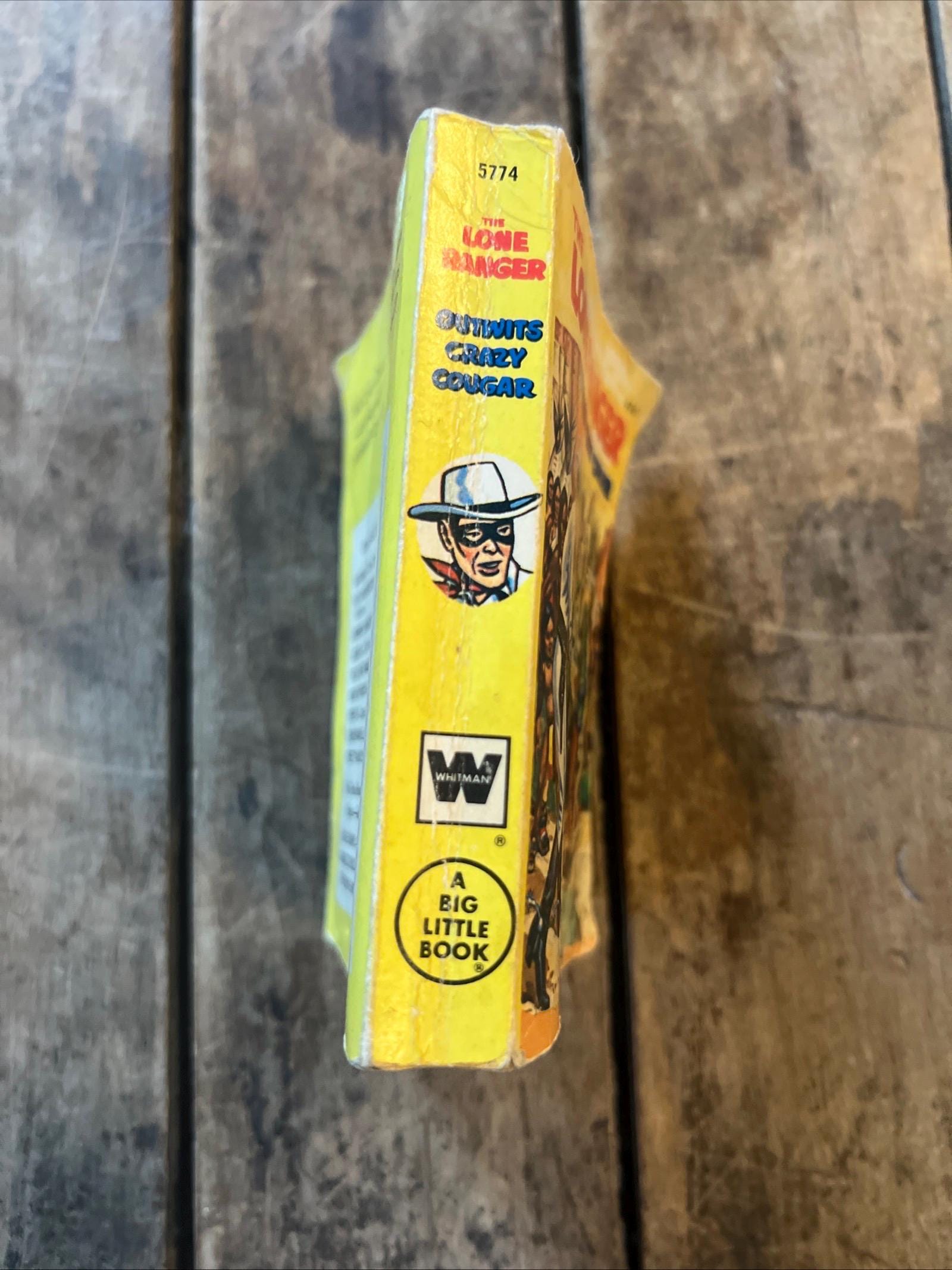 Vintage 1968 The Lone Ranger Book: Outwits Crazy Cougar, Whitman Book #5774