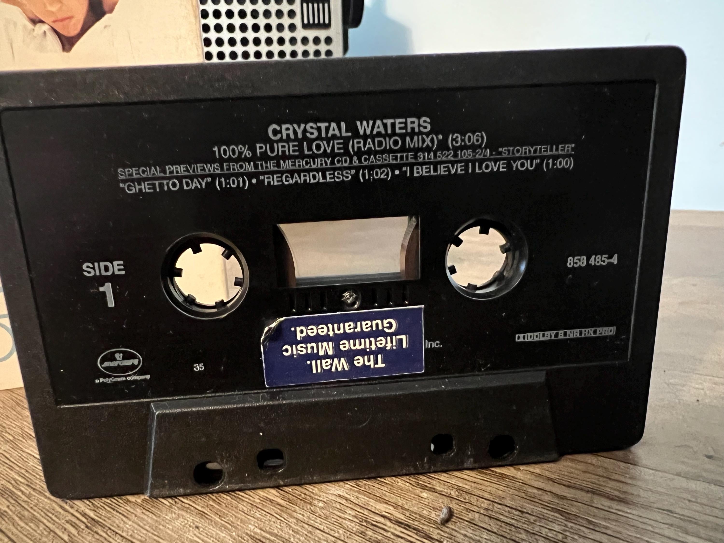 Vintage 1994 Crystal Waters 100% Pure Love Cassette Tape