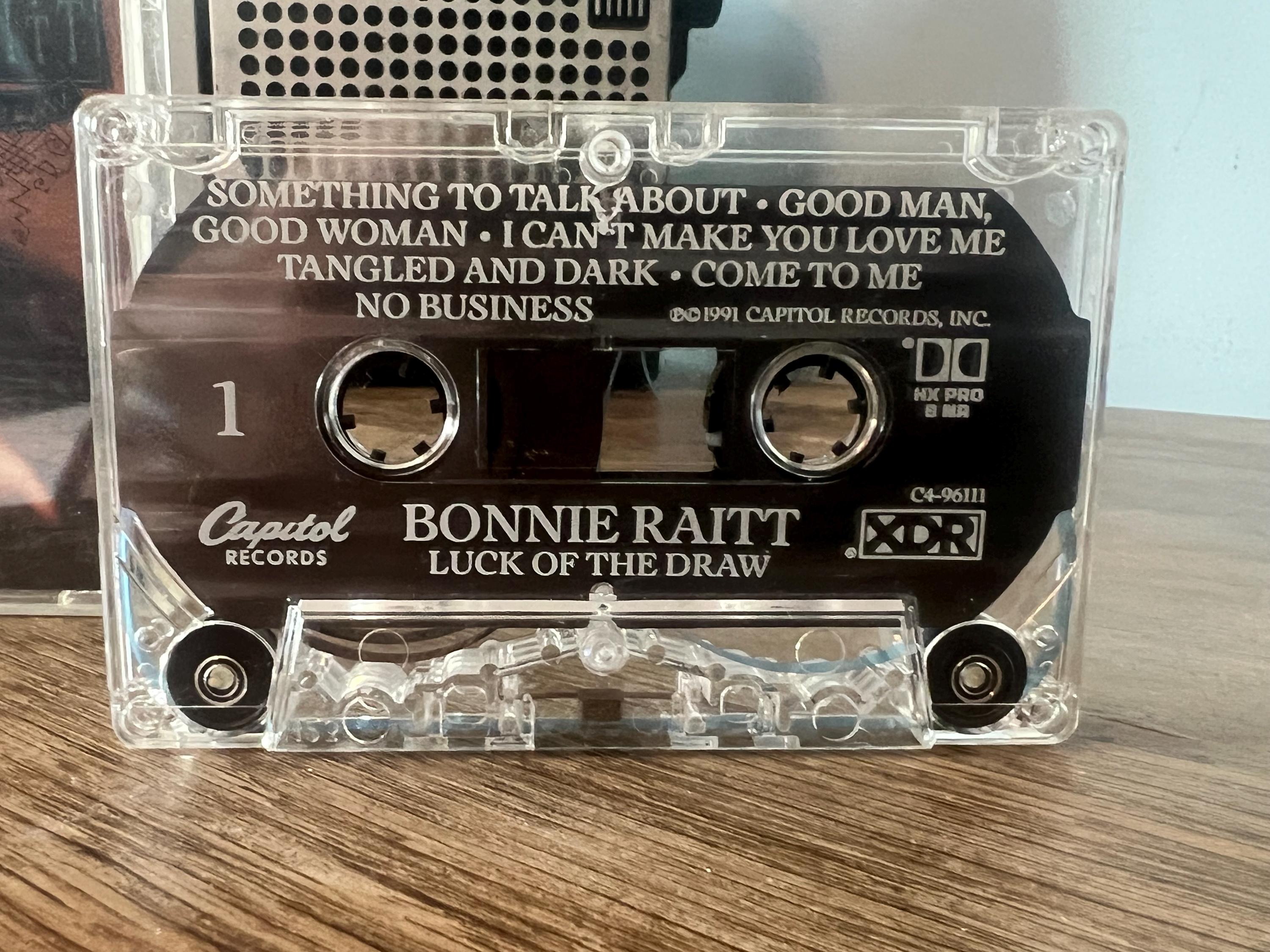 Vintage 1991 Bonnie Raitt Luck of the Draw Cassette Tape