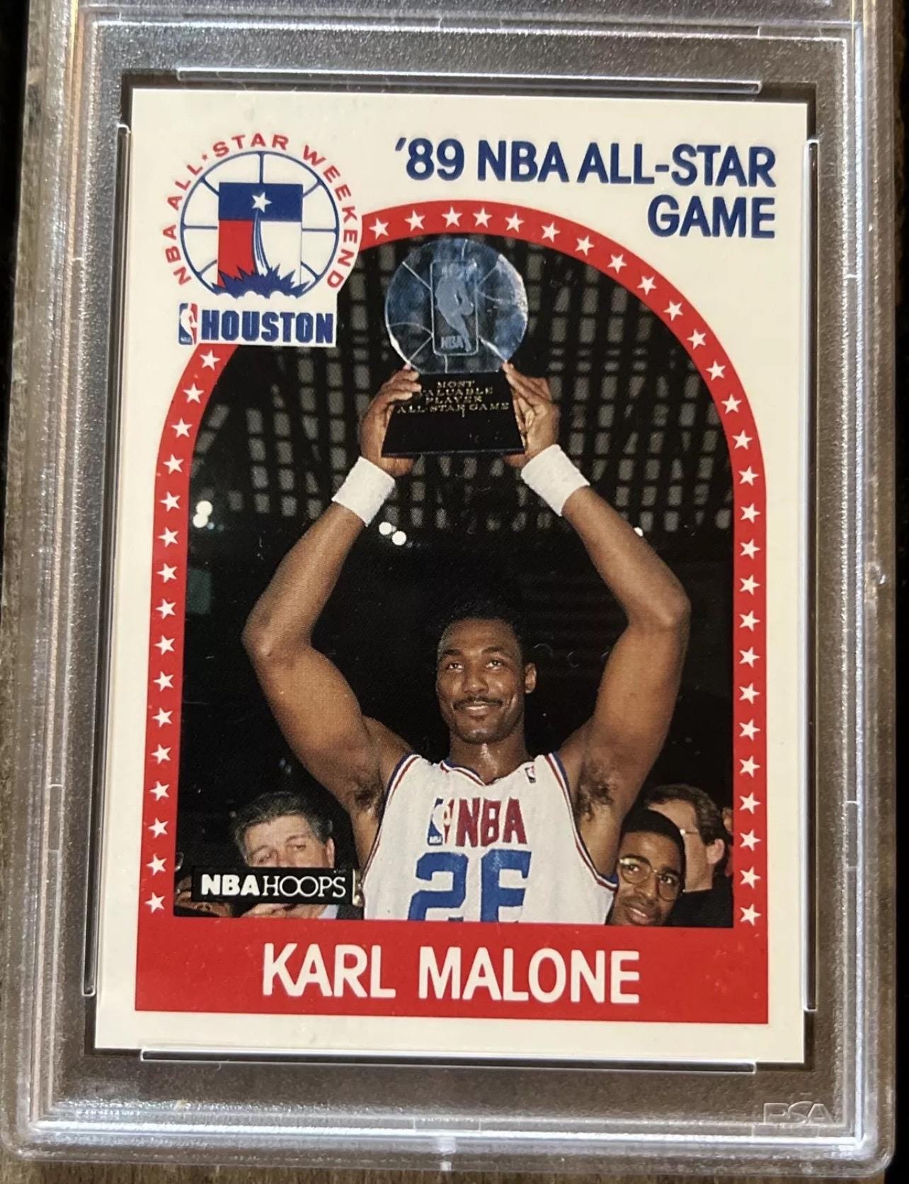 1989 NBA Hoops Karl Malone All-Star Card - PSA 8 Graded