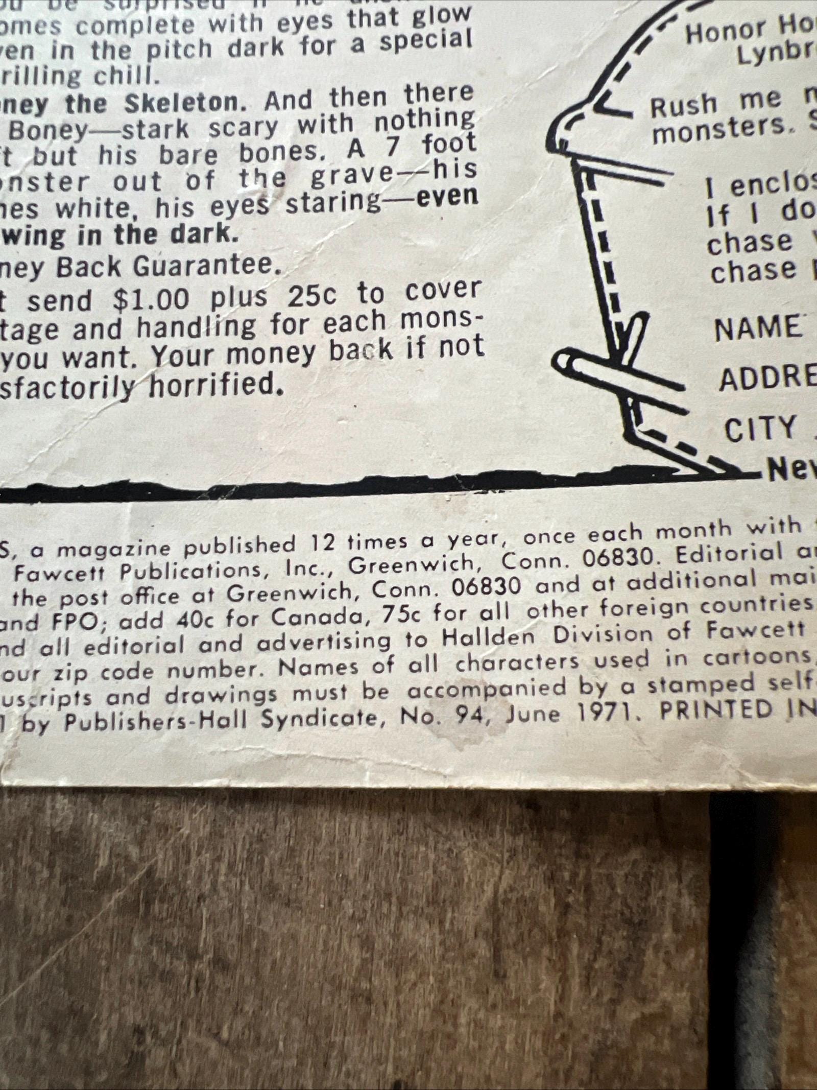 Dennis the Menace Bonus Magazine Series #94 (1971) Fawcett Comic Book by Hank Ketcham