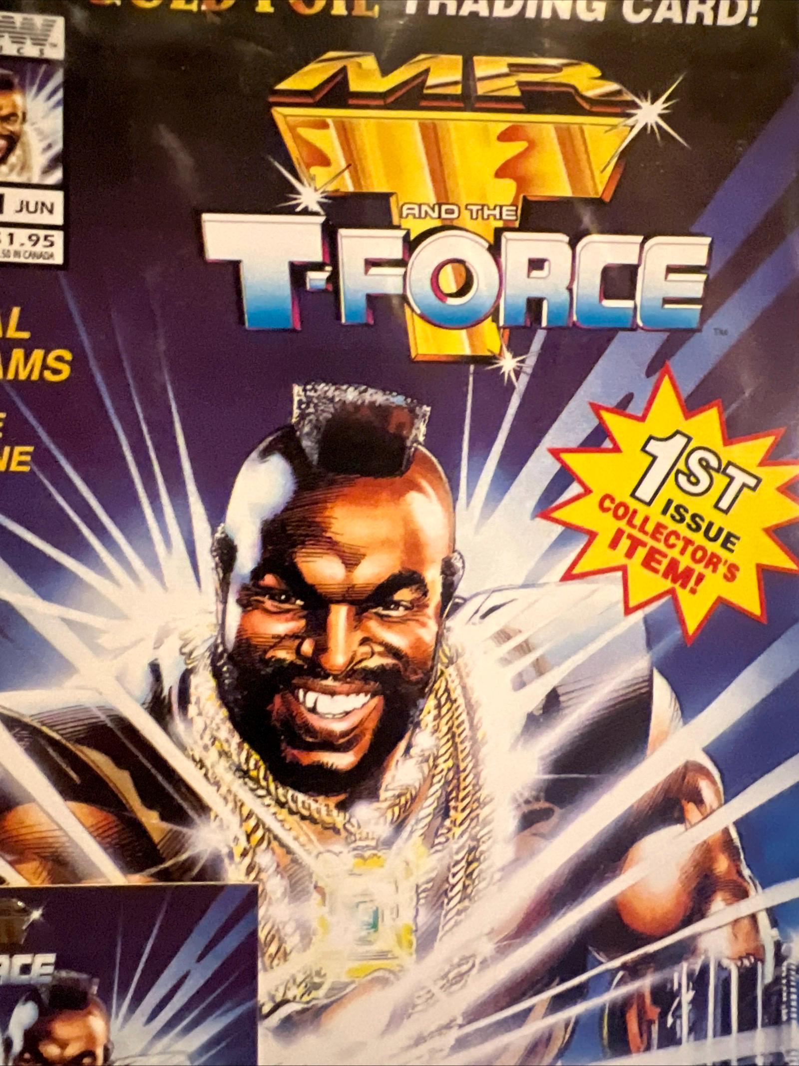 Mr. T and the T-Force #1 (1993 Now Comics ) First Issue & Gold Foil Trading Card