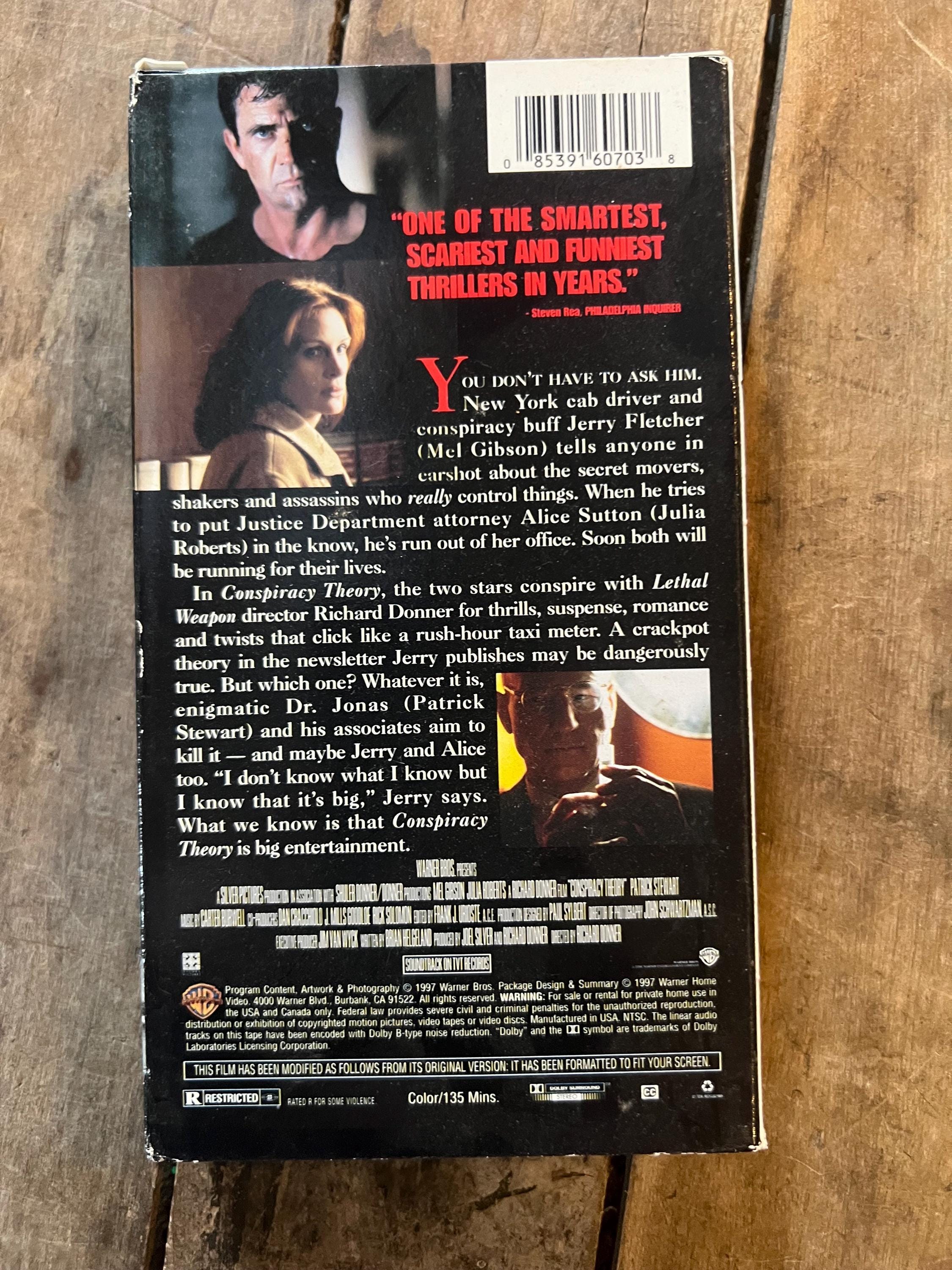 Conspiracy Theory ( VHS 1997) Starring - Mel Gibson & Julia Roberts